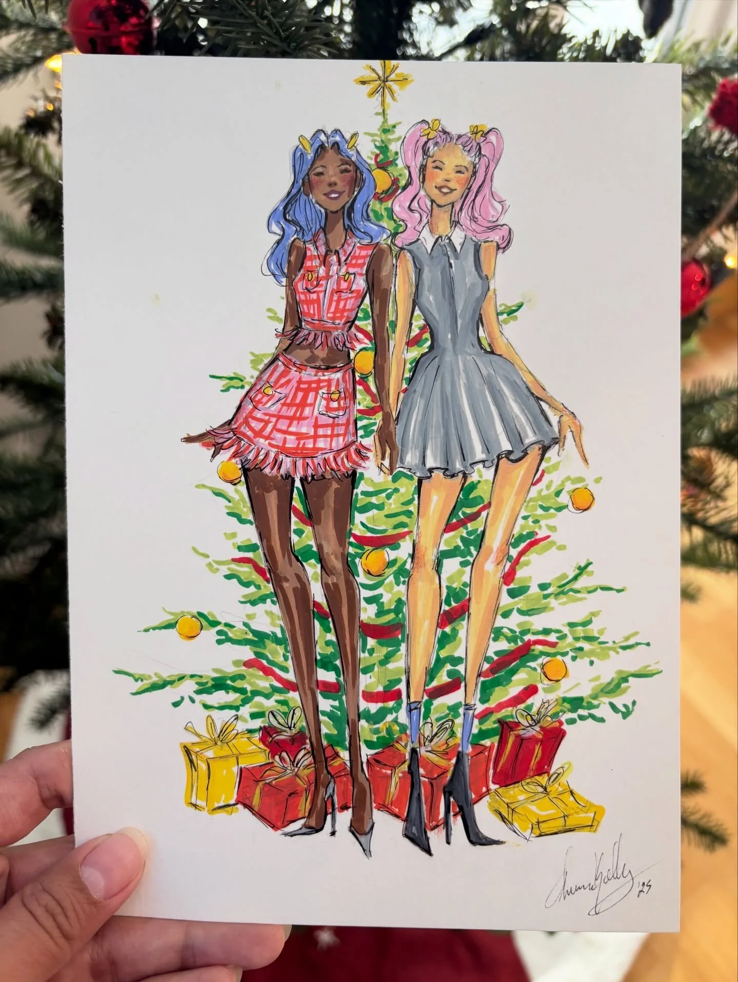 A December to remember 🎄
.
.
.
#fashionillustration #acrylicpainting #christmasillustration #merrychristmas