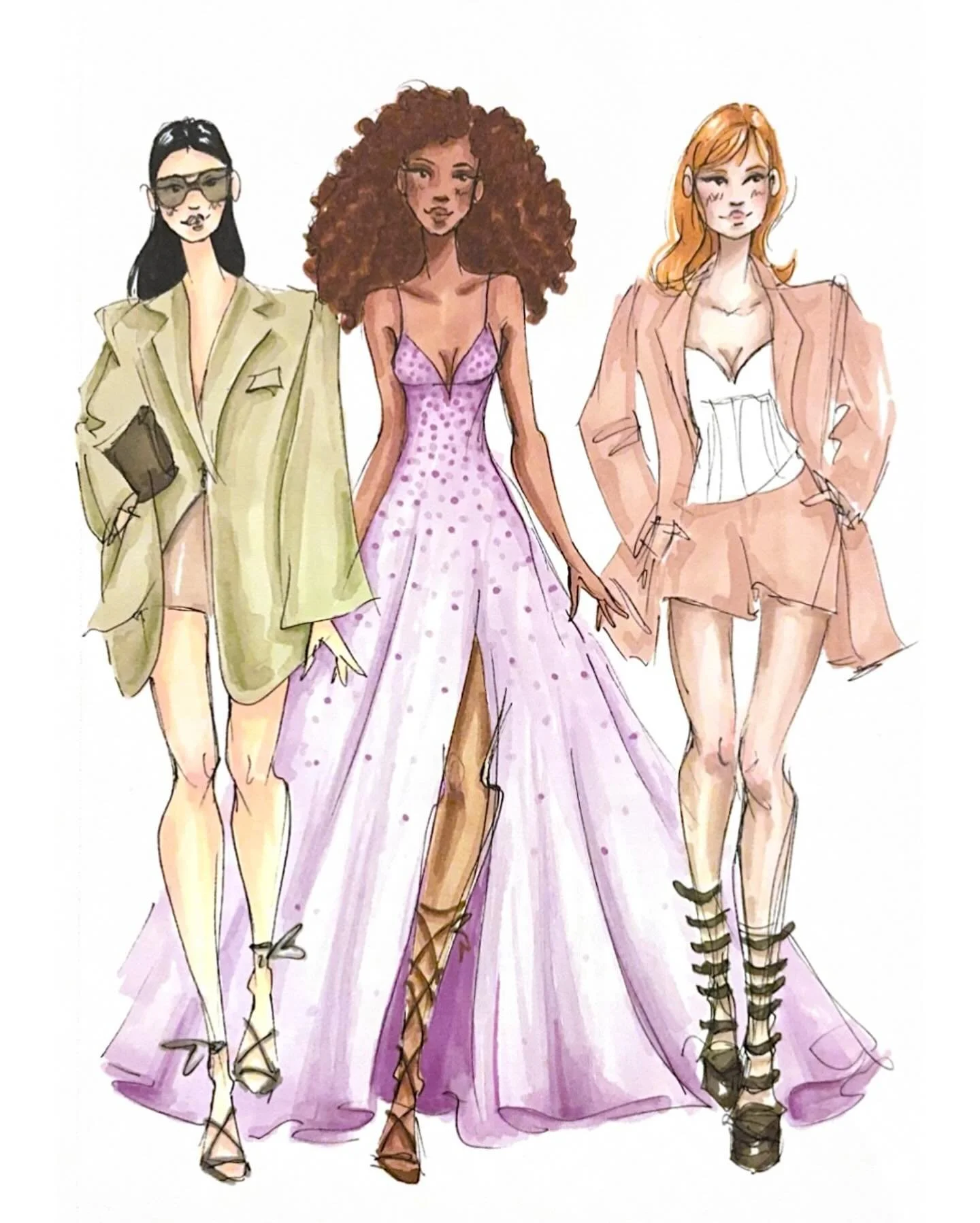 The only thing more powerful than a woman is WOMEN 💪🫶💅

#internationalwomensday 
.
.
.

#fashionillustration #fashion #eventillustration