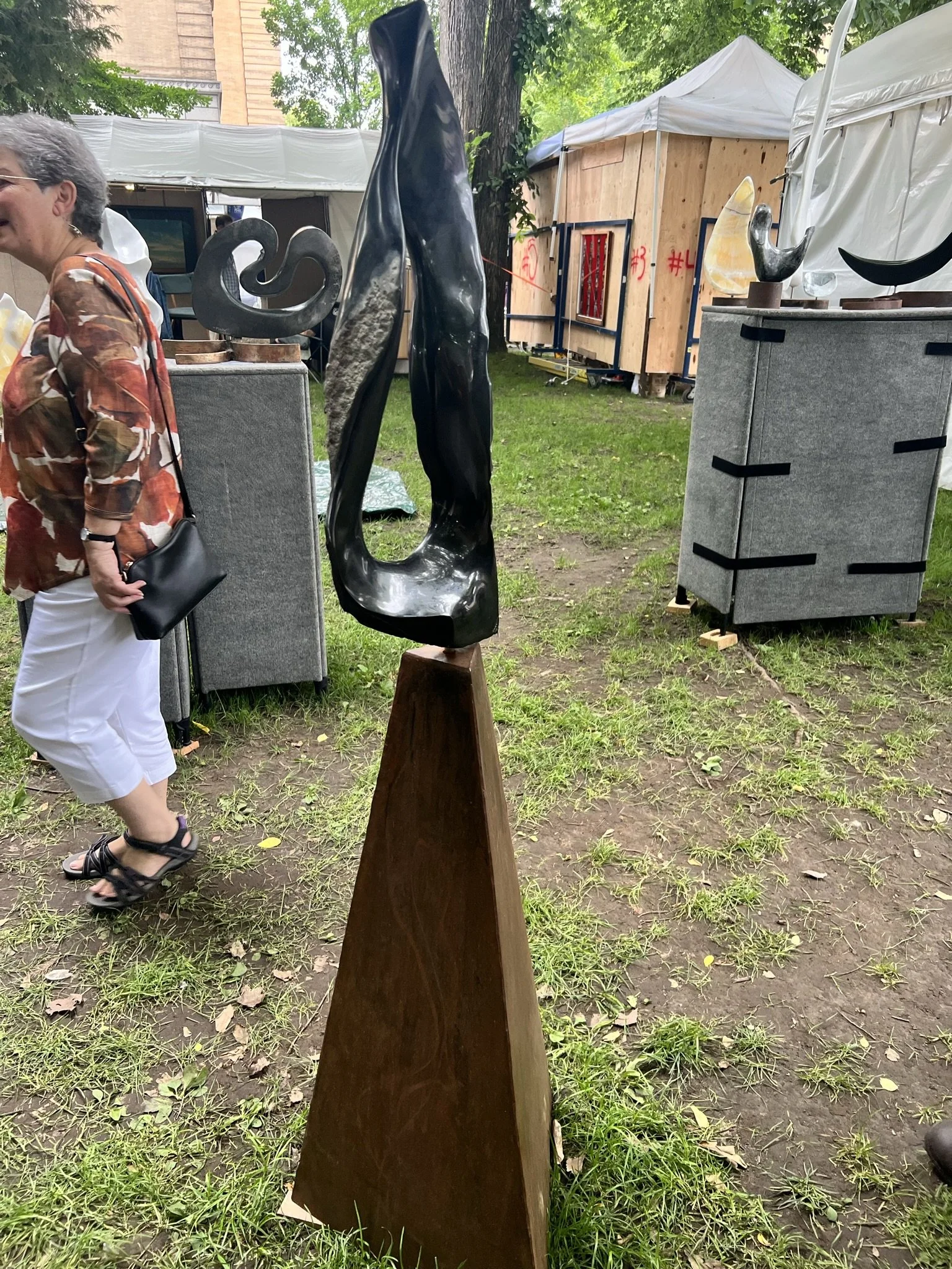  metal sculpture at an Oregon art show 
