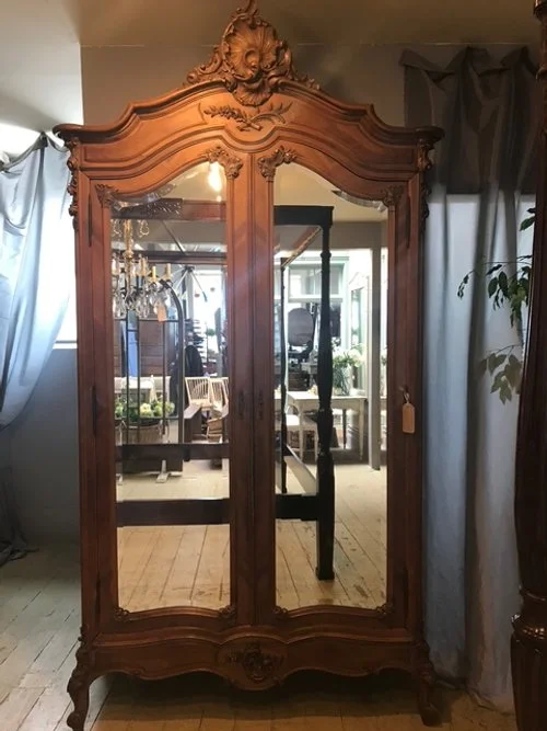 Walnut Armoire Before