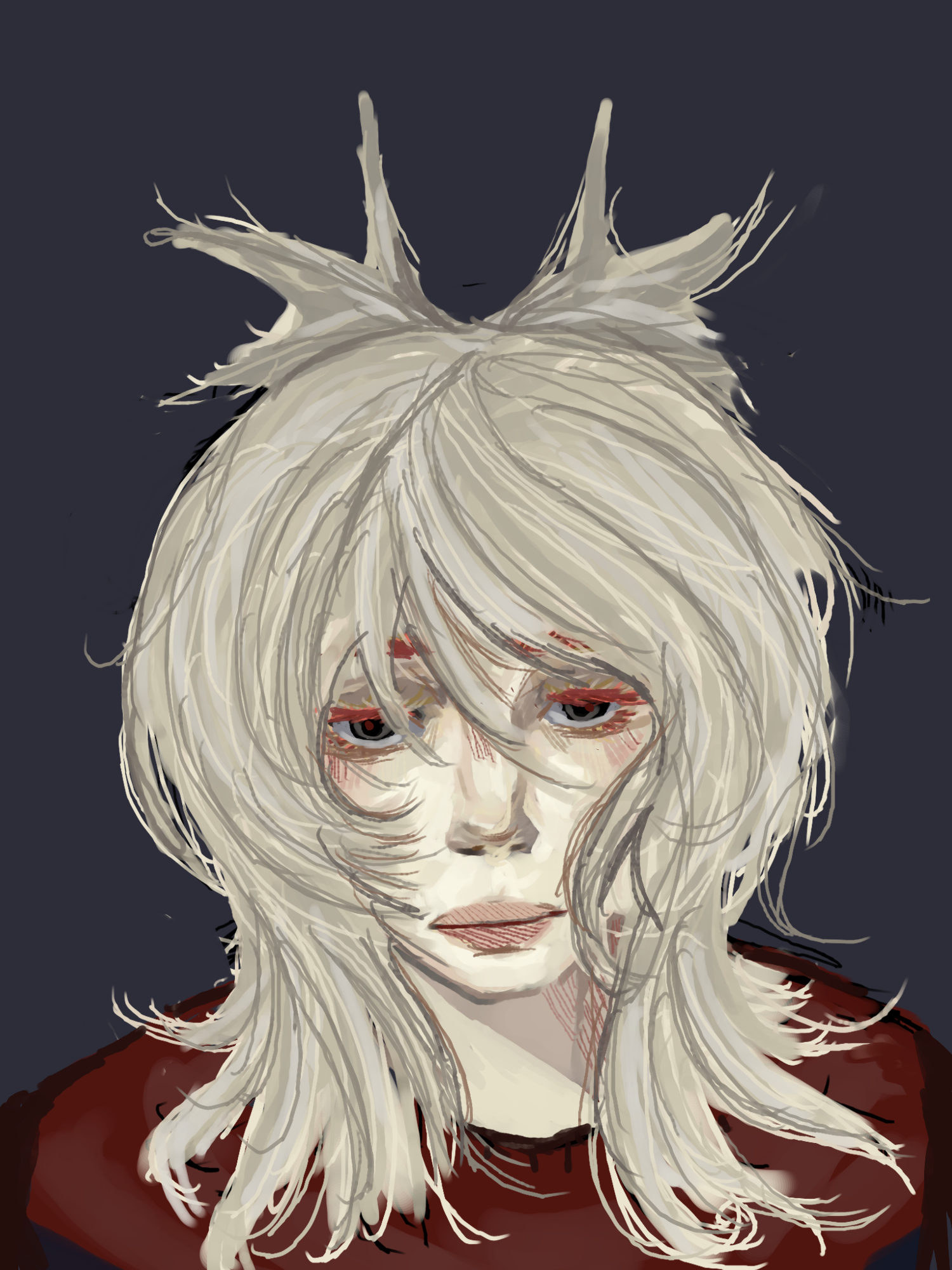 Contrasting Human Portrait of an Emotional Machine (2022) [AP Studio Art Sustained Investigation: Mortal Machines]