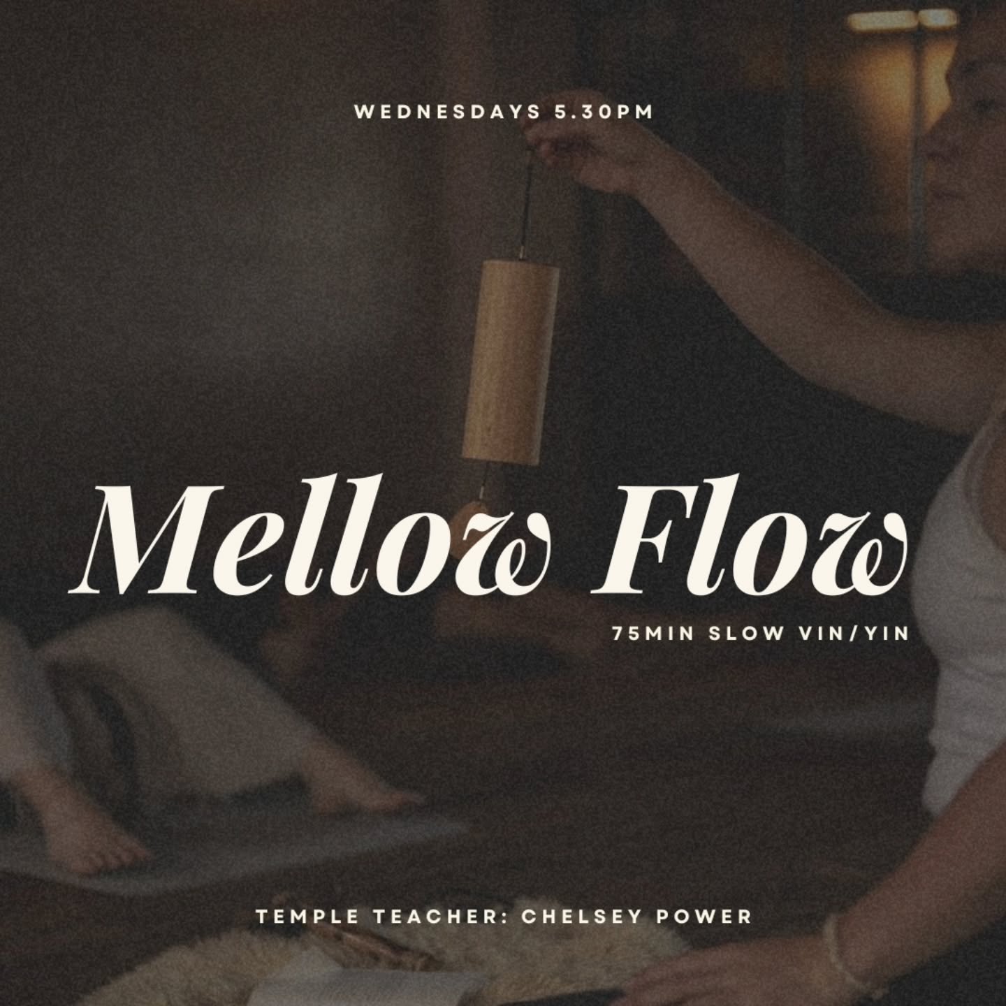 🐅 NEW CLASS | MELLOW FLOW has arrived.

With WEDNESDAYS now on the schedule 🔥

Slow.
Juicy.
Unhurried.

75 minutes of mindful movement, longer holds, hands-on assists, and the gentle layering of sound to help your nervous system soften.

This is ou