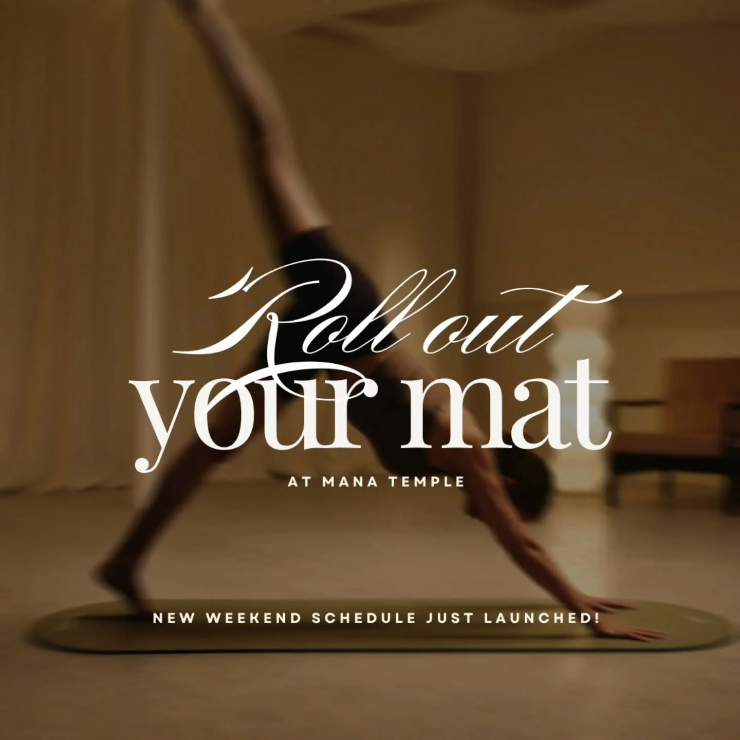 🔥 Weekends at Mana just got a little fuller 🔥

☀️ Saturday mornings are for getting on the mat, moving your body and starting the weekend well.

🌛 Sundays, we slow it right down.
Morning movement, mellow flows + an evening release.

SATURDAY
8am S