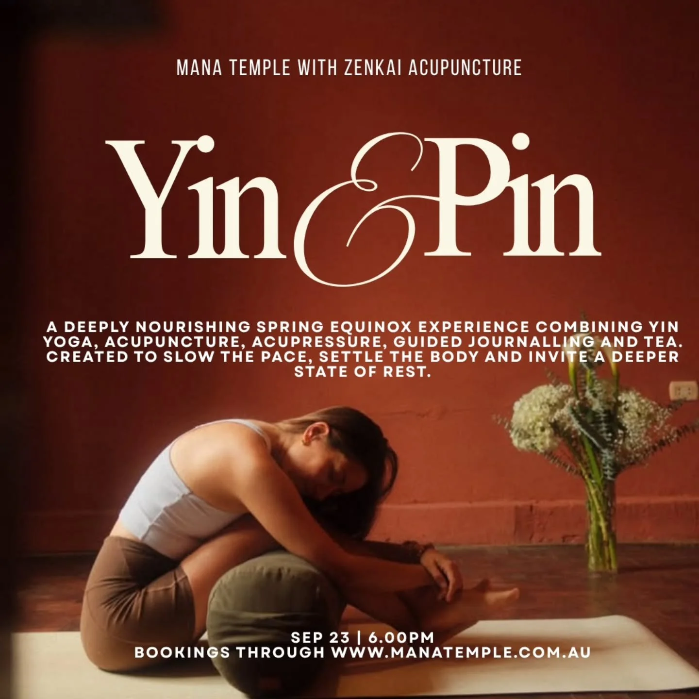 📿 SPRING EQUINOX YIN &amp; PIN

Our last Yin &amp; Pin sold out within 72 hours, and we&rsquo;re bringing it back for the Spring Equinox.

A nourishing 2.5hour evening combining Yin Yoga + Acupuncture + acupressure + Journalling + Tea.

We&rsquo;ll 