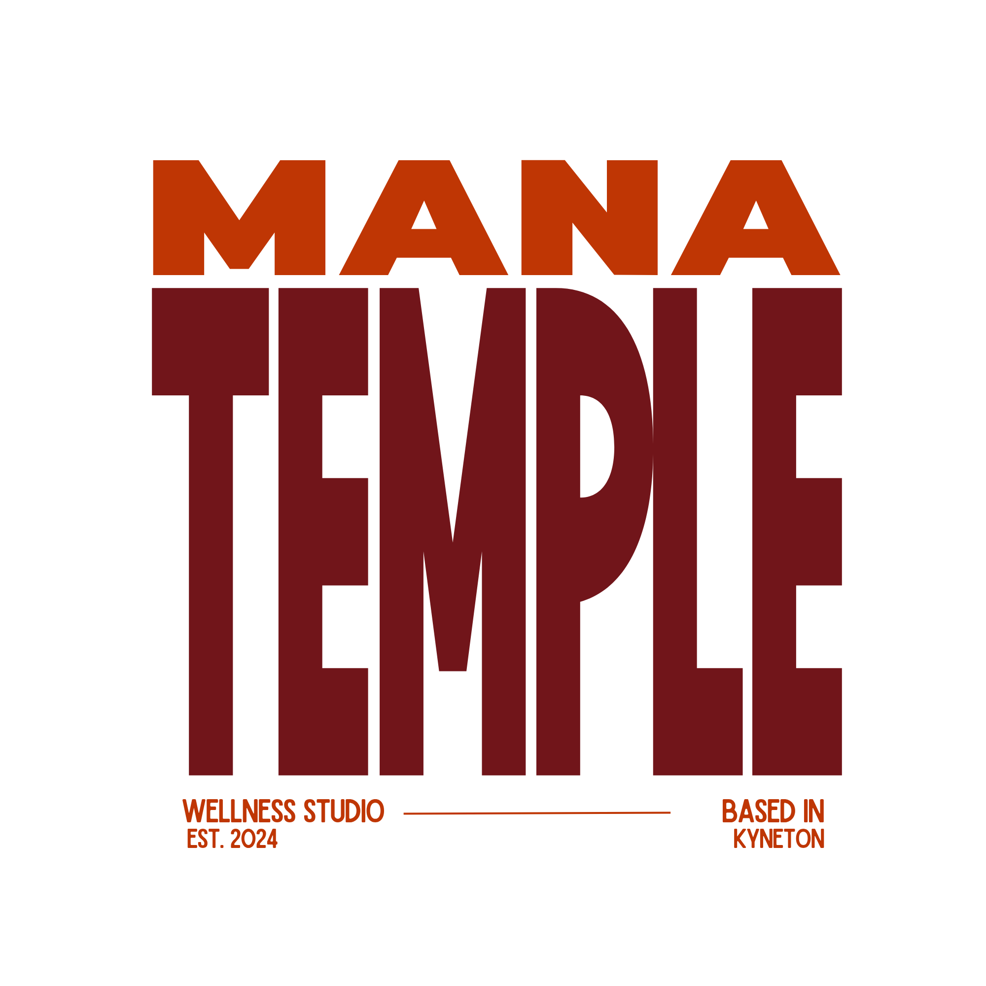 Text logo for Manu The IDE, a wellness studio established in 2024, based in Kyneton.
