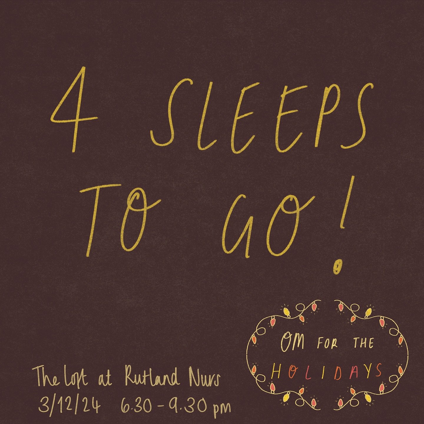 Just 4 sleeps to go until @southstloft @cherrybagnall and @timewithanna join forces to bring you the most wholesome &amp; mindful festive celebration ⚡️⚡️

GENTLE REMINDER: Please message one of the team to confirm your space, and let us know if you&