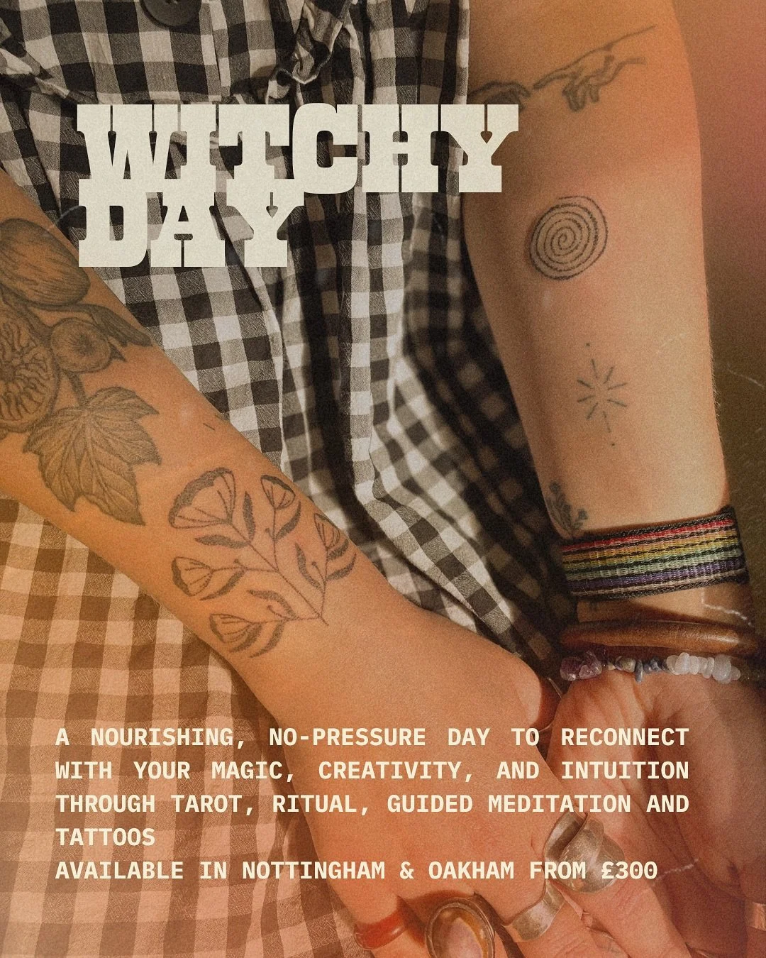 There&rsquo;s no better time than an autumnal full moon to fill you in on my Witchy Days, right? Now also available in Nottingham at @studiodream_land 🧡

Bespoke days of healing, tarot, creativity &amp; ritual, led by this little hand poke tattooist