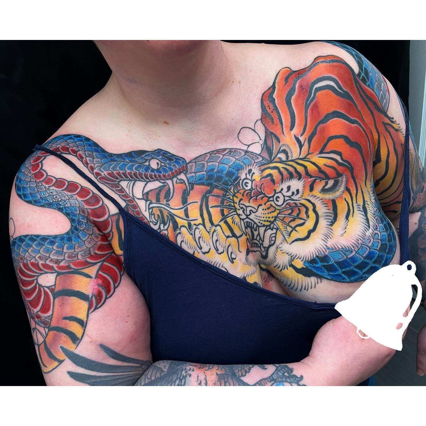 Here&rsquo;s a recent in-progress shot of Sarah&rsquo;s chest and arms piece, made by @sethwoodtattoo at @bestdayevertattoo We&rsquo;re ready to make your big ideas into big tattoos!