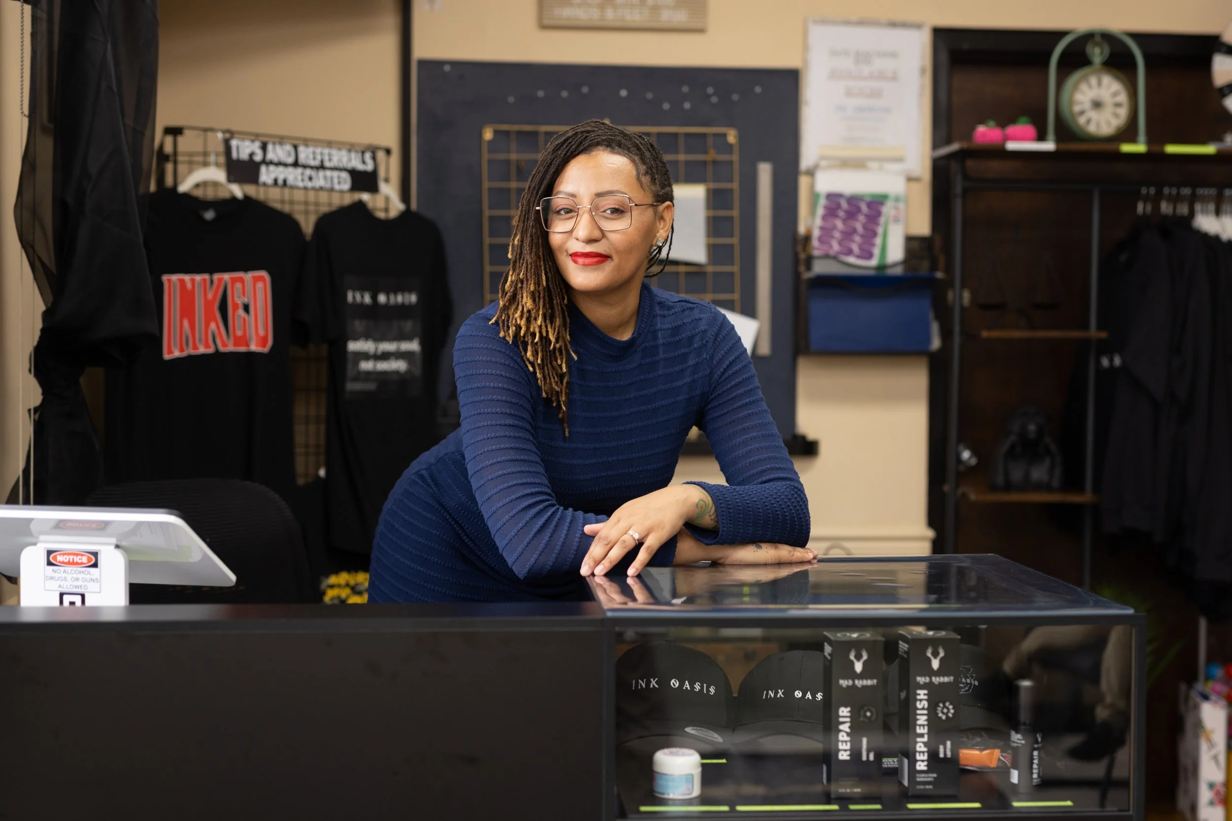 Owner of Ink Oasis, Jabria Ramirez. 