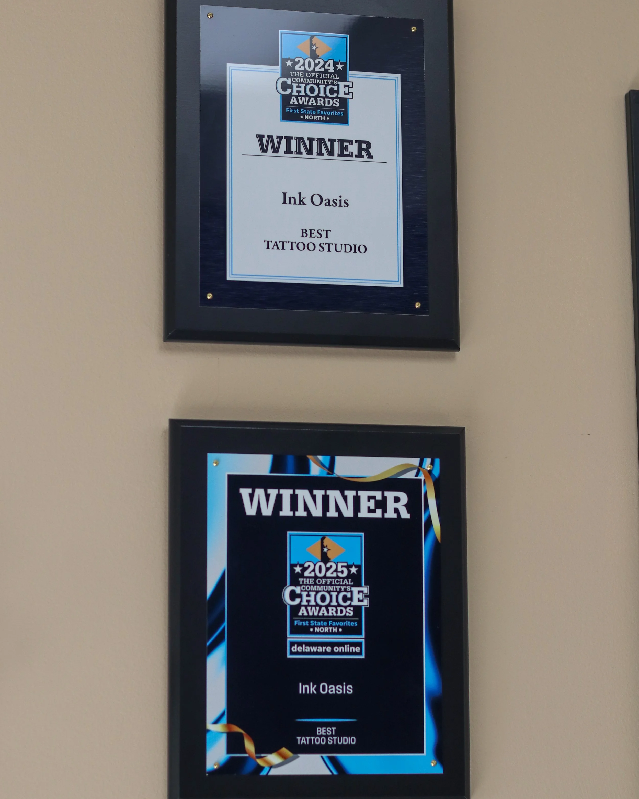 Ink Oasis Named First State Favorites North’s Favorite Tattoo Studio for the Third Year in a Row