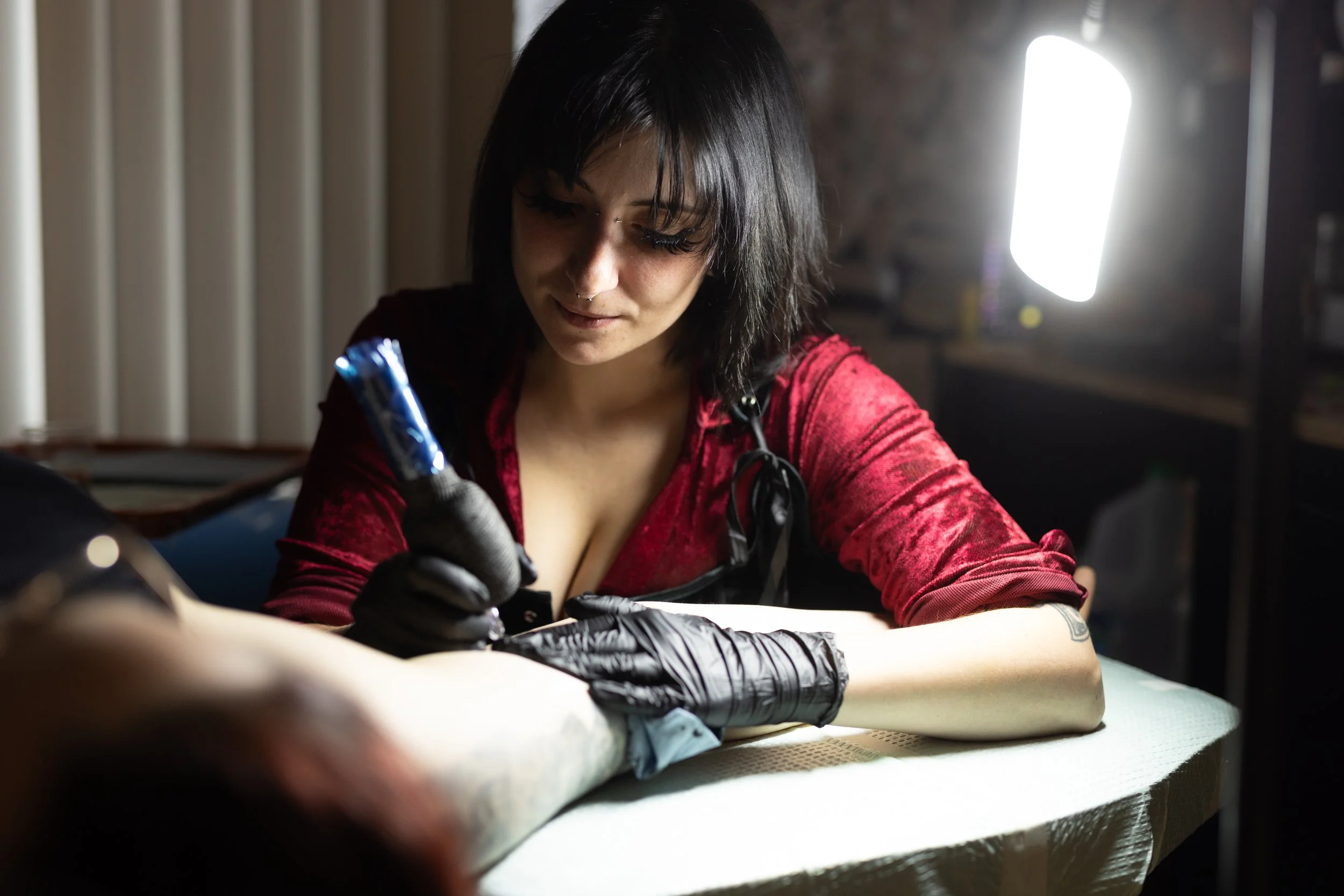 Illustrative artist, Jordan Schorah at Ink Oasis located in Wilmington Delaware. 