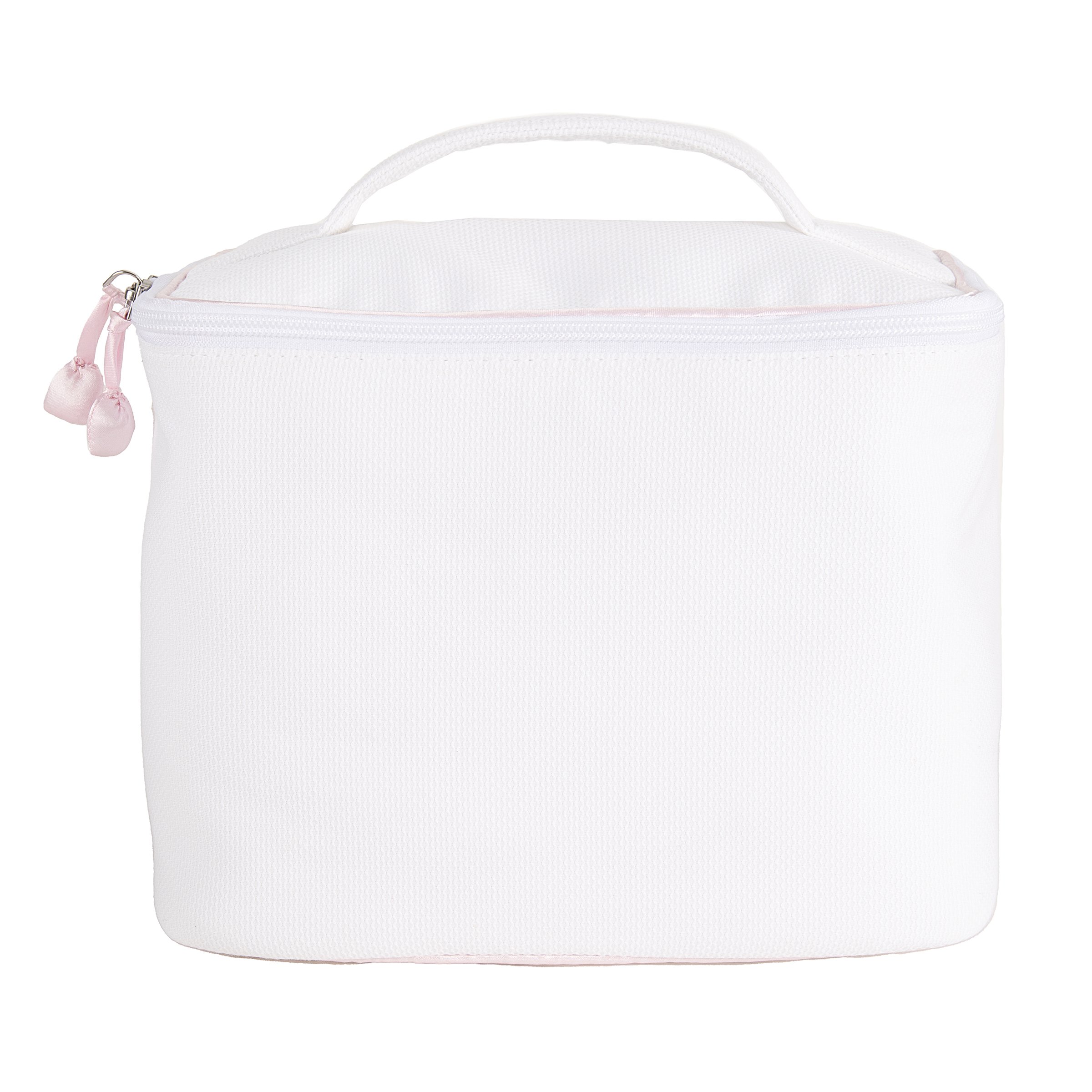 Pique train case in pink