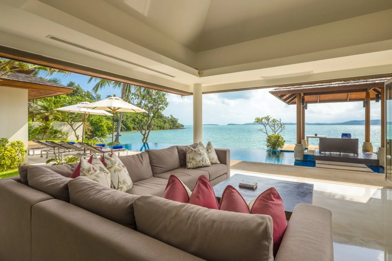 Baan Kularb Open Living Area with Beachfront View