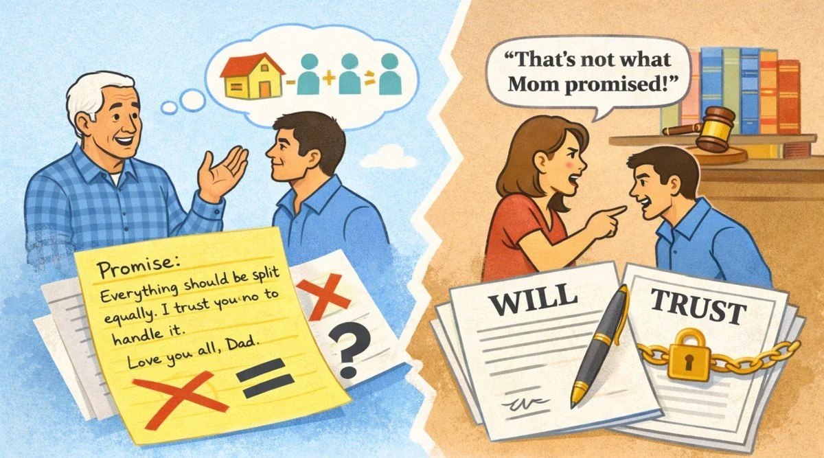 Verbal promises don't carry weight in estate planning