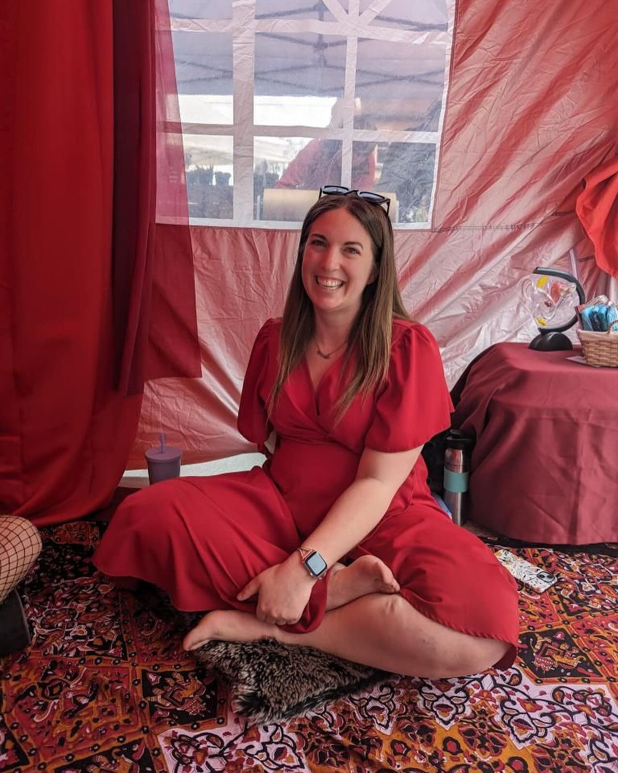Thanks to everyone who came to the debut of year two with the Red Tent at @ptborfm (swipe for me in year one hehe) ❤️🩸

I&rsquo;m so so grateful for this space to share with community conversations &amp; discussions around menstruation.

Here&rsquo;