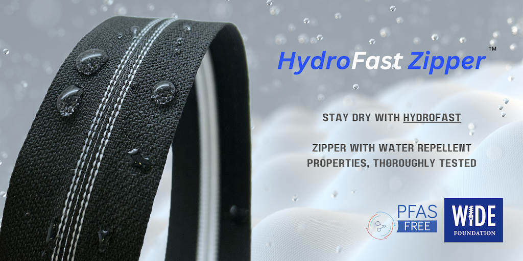 Water repellent Zipper