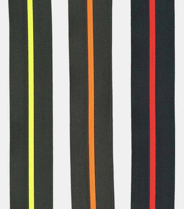 Zipper with TPU laminated stripe