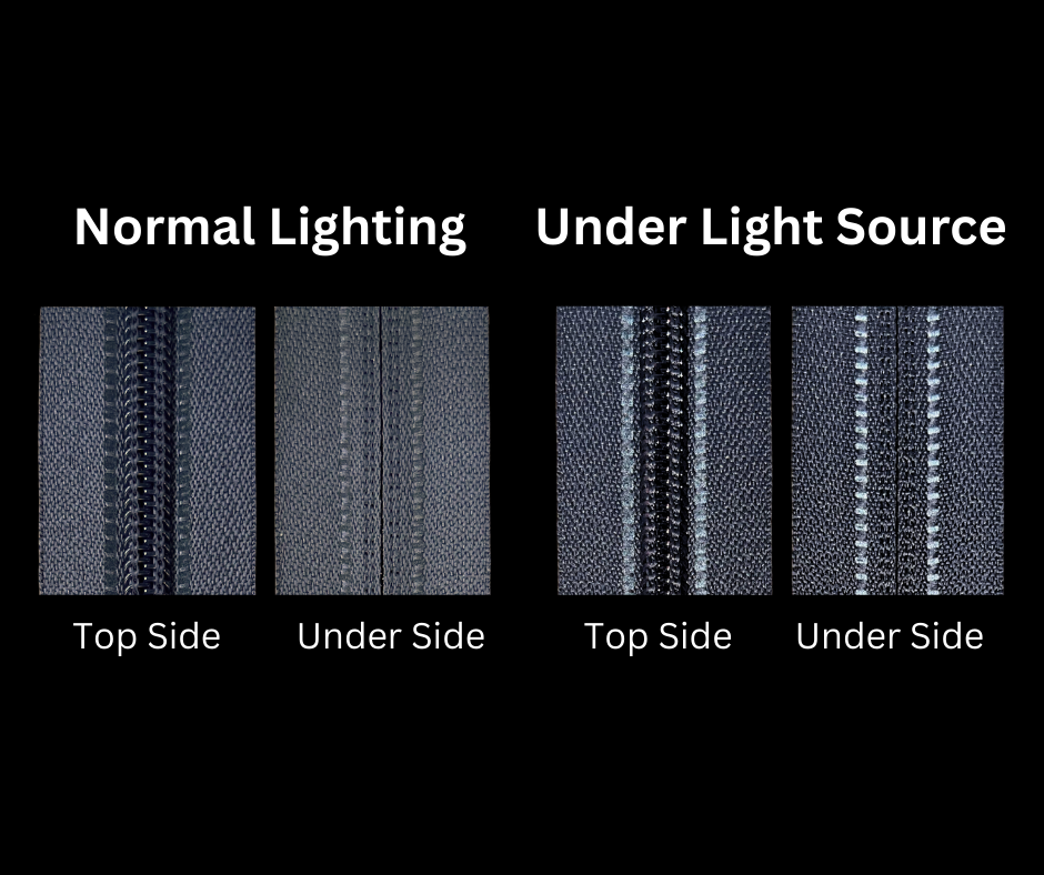 Polyester Coil Zipper with Reflective Strips