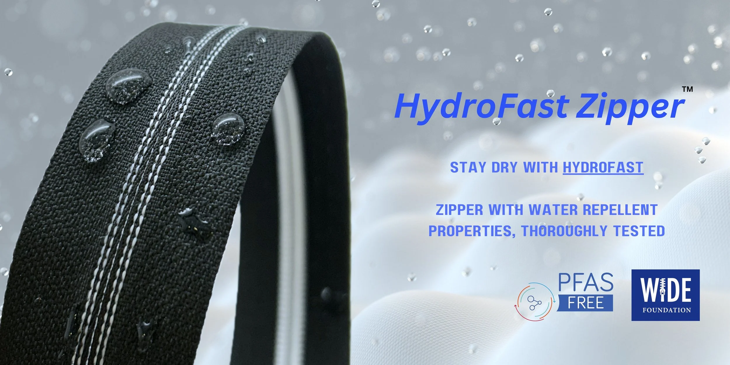 Water repellent Zipper