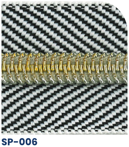 SP-006 Zipper Tape with Electroplated Yarn