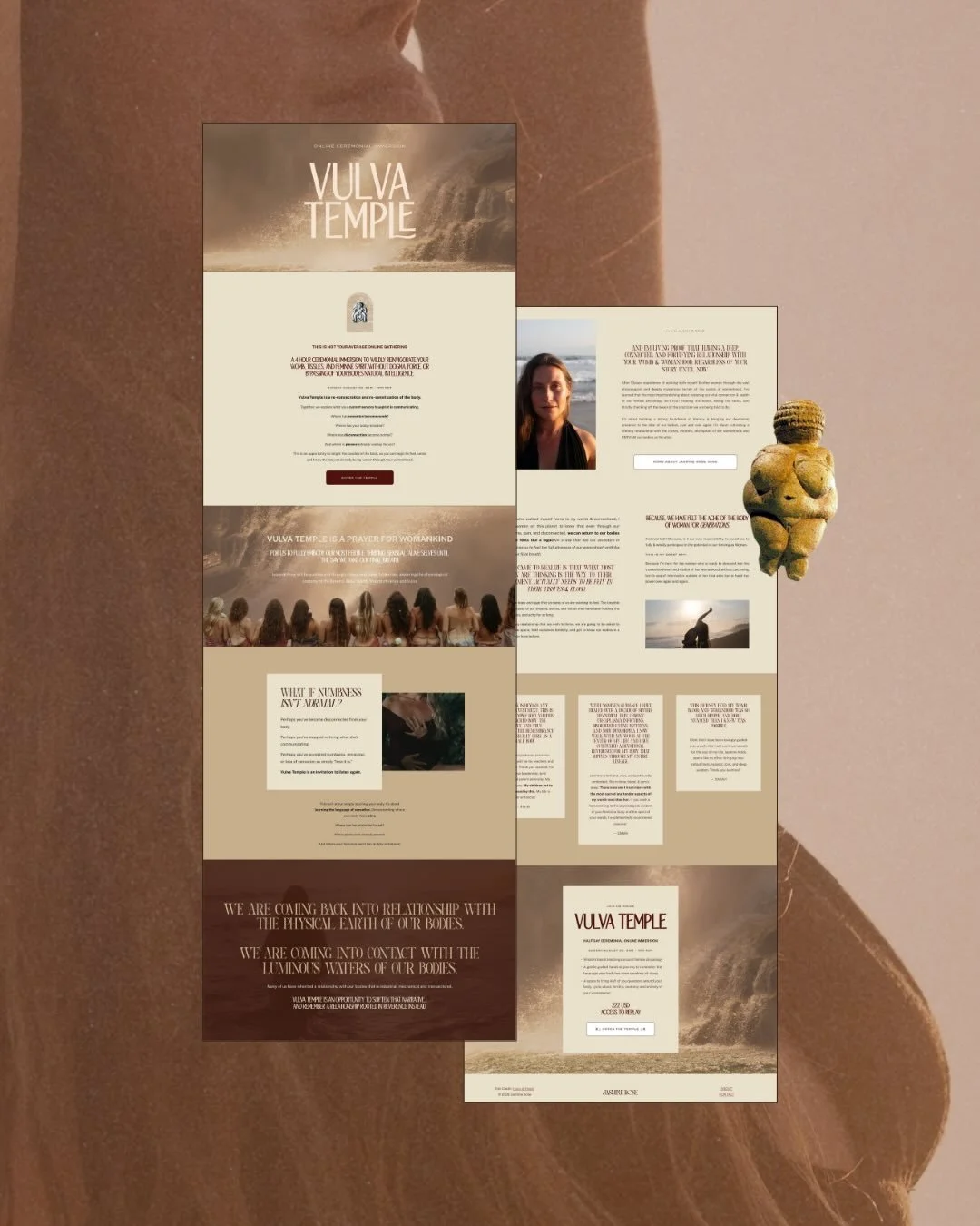 Brand Assets for Womb Care Mentor &amp; Rites Facilitator @jasminerose.ca 🏛️🐚

Not your average online gathering (and what women everywhere are truly aching for)

A 4 hour ceremonial immersion to wildly reinvigorate your womb, tissues, and feminine