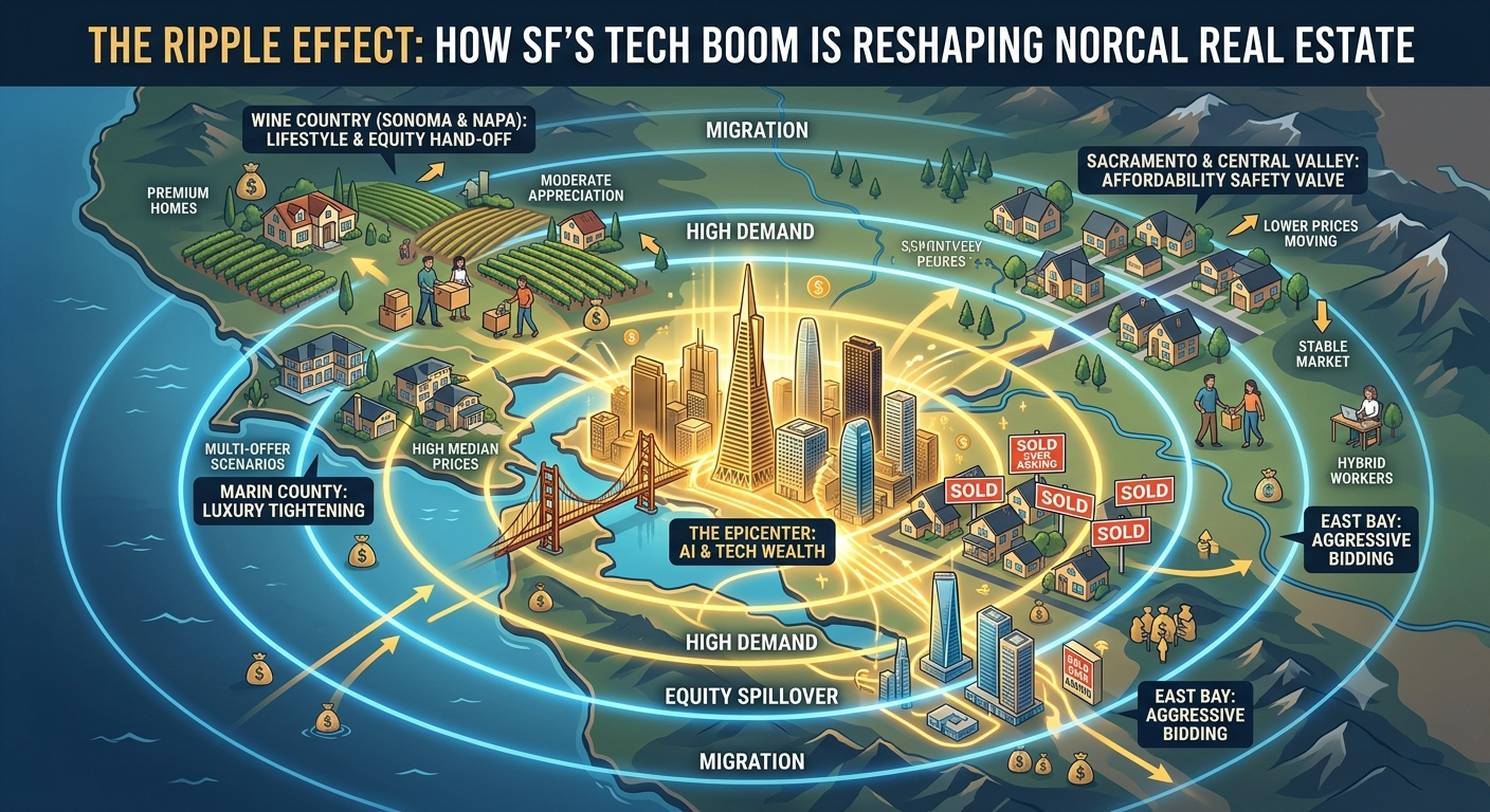 The Ripple Effect: How SF’s Tech Boom is Reshaping NorCal Real Estate