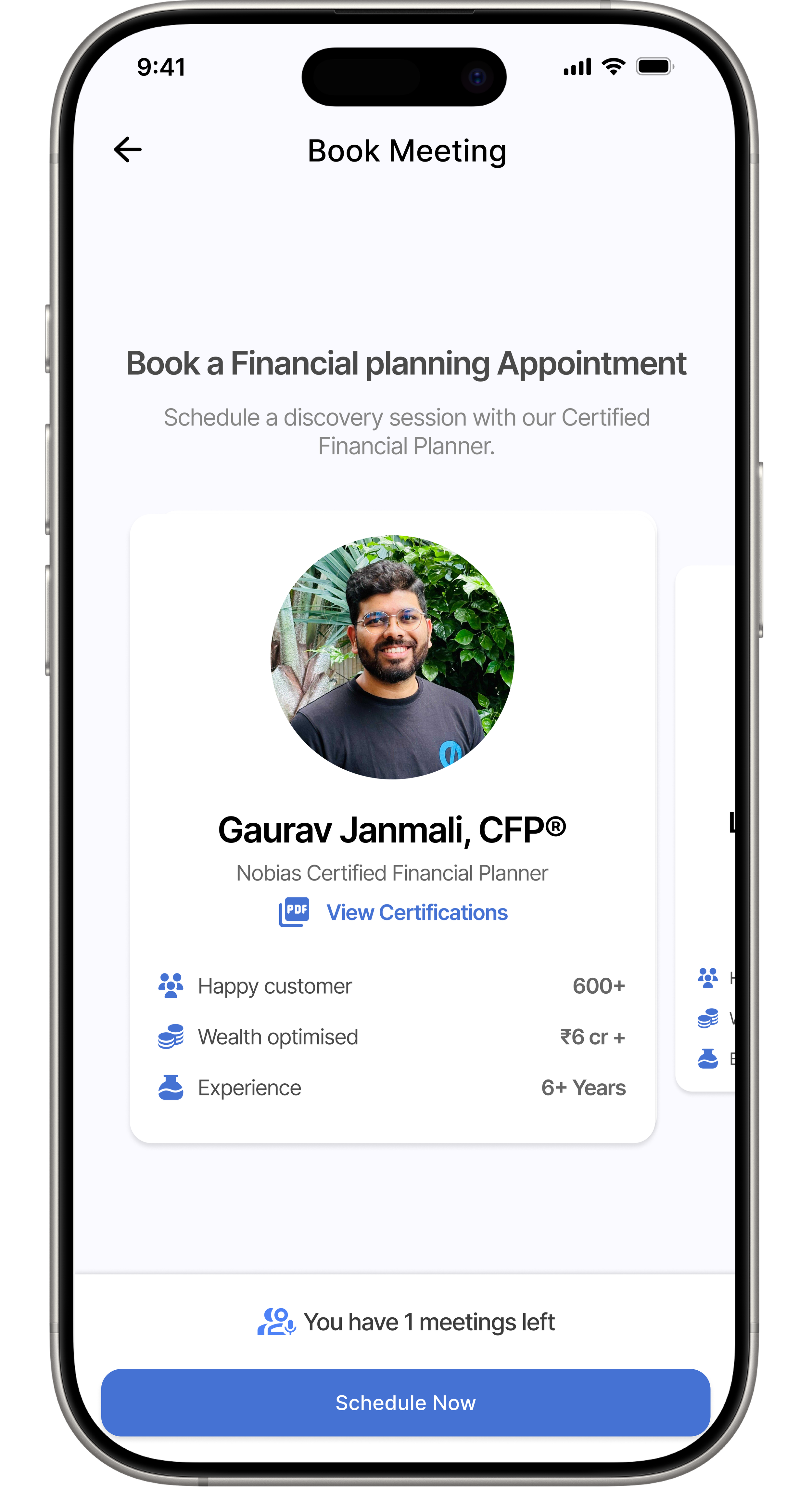 Phone screen showing the Nobias app transactions dashboard with income, outgoing, and net cashflow summary bars.