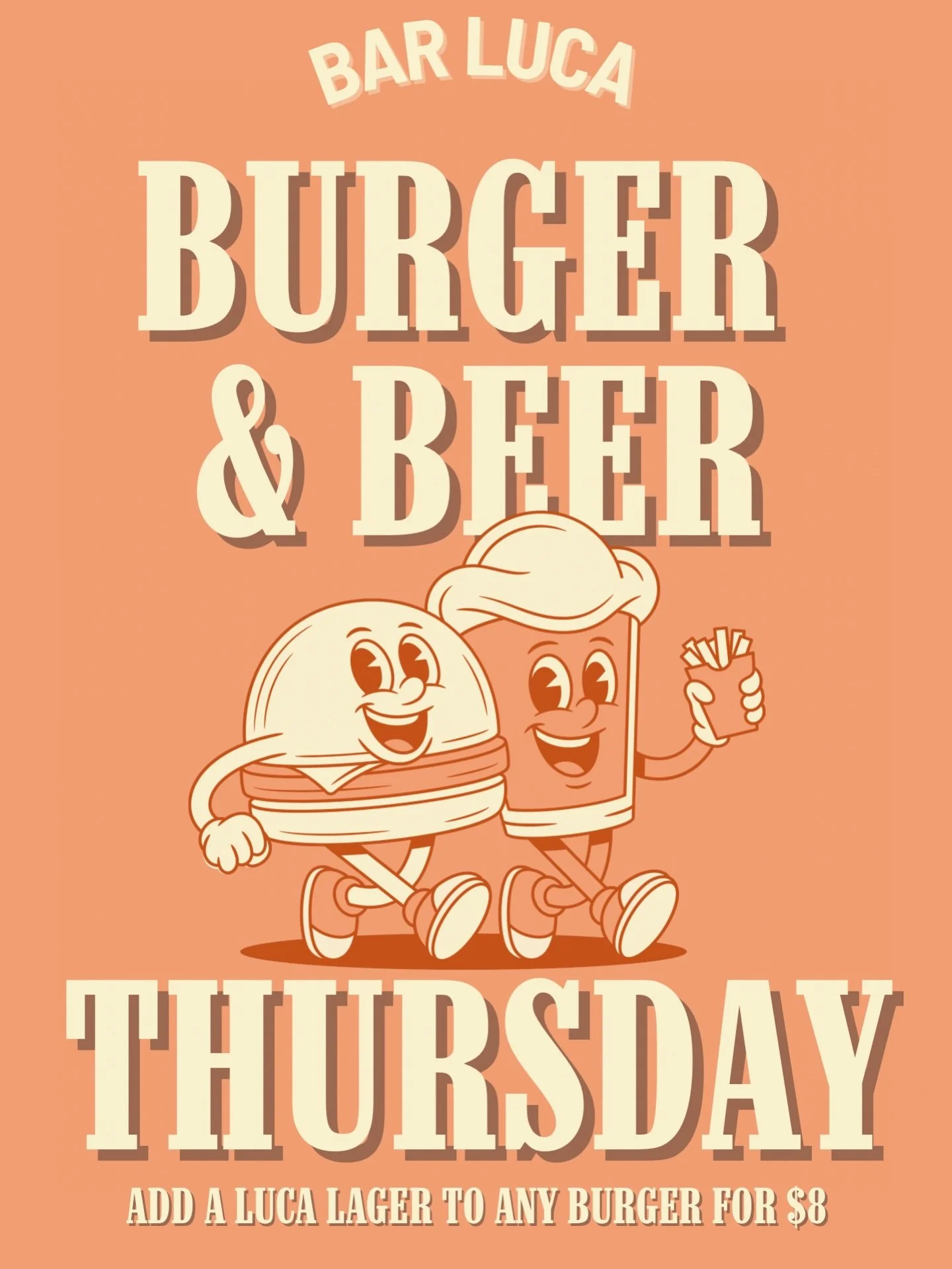 Add a luca lager and to any burger for $8! 
Every Thursday at @barlucasydney