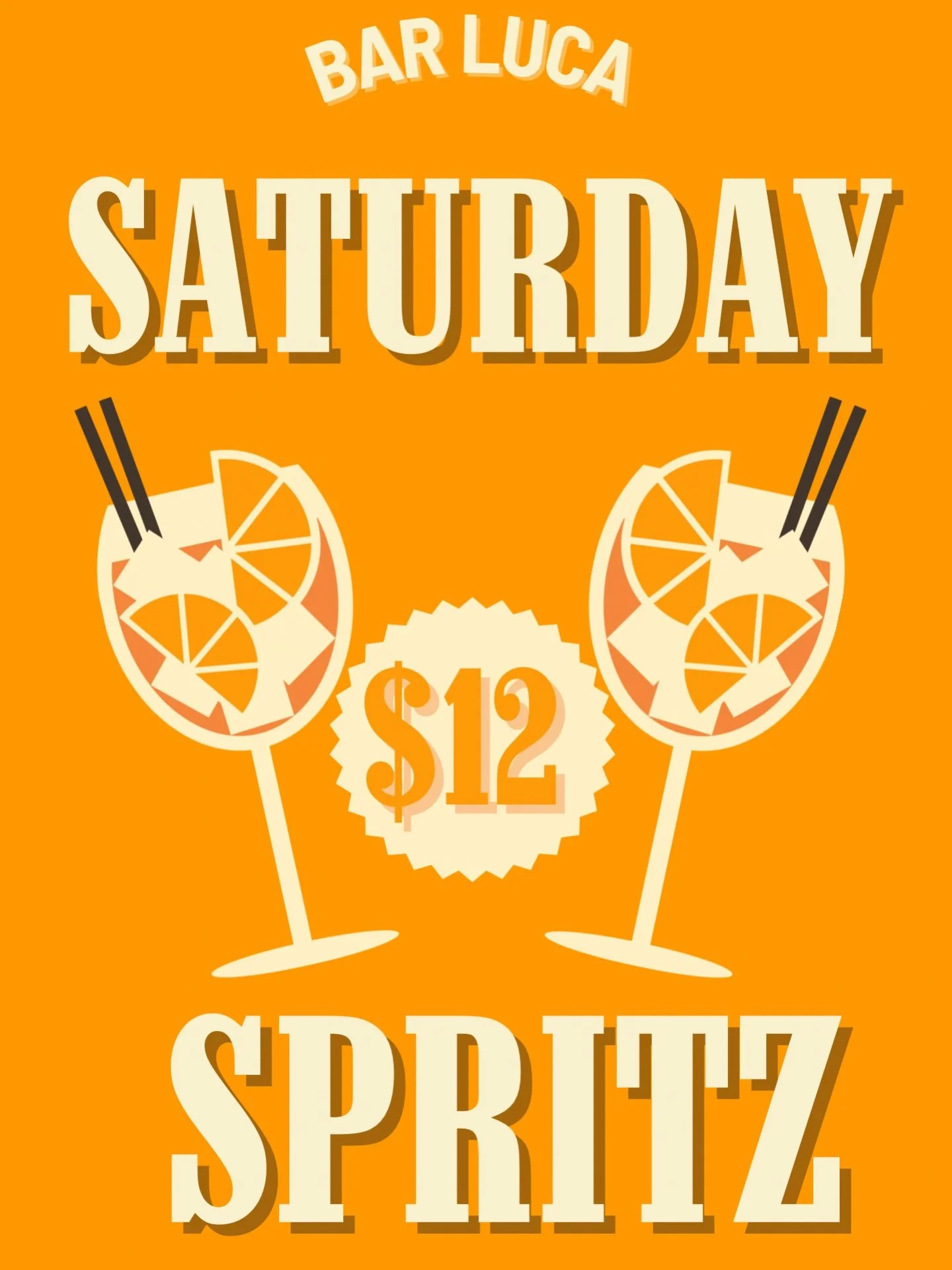 Saturday = Spritz time!
All spritzes $12, all day @barlucasydney
