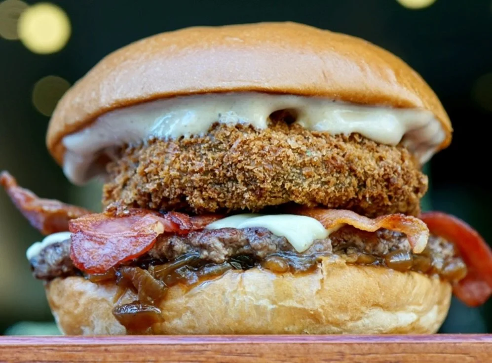 This weeks special! 

Shroom Mates! 

BL Beef Patty 
Swiss Cheese 
Streaky Bacon 
Crumbed Mushroom 
Parmesan &amp; Chive Aioli 
Caramelised Onions 
On a Milk Bun 
$22