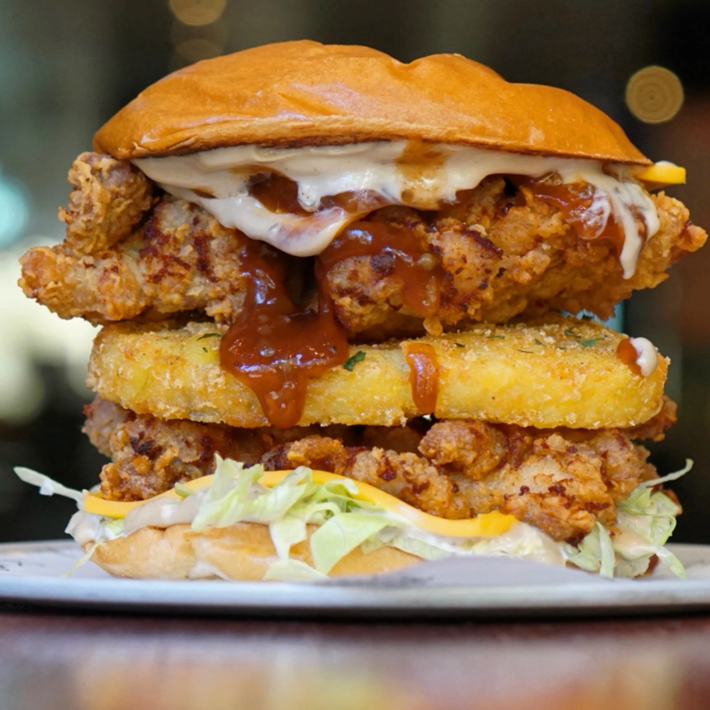 There&rsquo;s a new tower in town&hellip;.

This weeks special - 

The Tower! 

Double Fried Chicken
Hash Brown
Double Cheese
Shredded Iceberg
Black Garlic Aioli
Tomato Relish
BL Milk Bun

This week only!