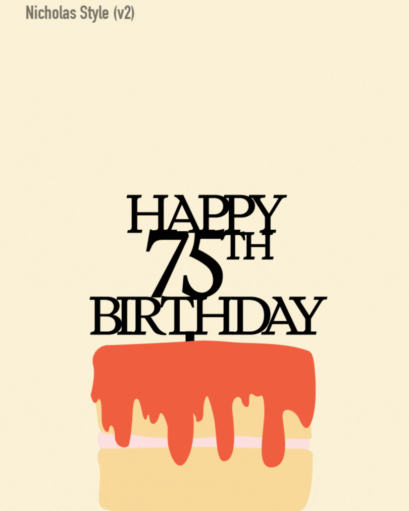 Custom Multi-line Cake Topper