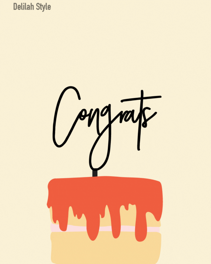 Custom one line custom cake topper