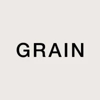 The image contains the word 'GRAIN' written in black capital letters.