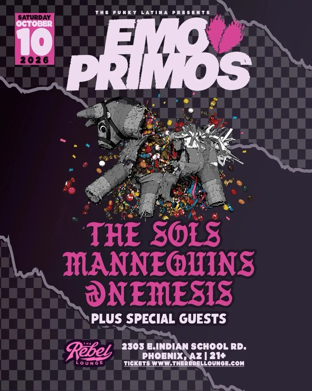 The countdown is officially on&mdash;just 30 days remaining until EMO PRIMOS! Don&rsquo;t miss out on this incredible lineup&mdash;secure your tickets now!

Featuring:
🎸 : @thesolsband 
🥁: @mannequinsforsale 
💿: @genyantunez 

Hosted by: @thefunky