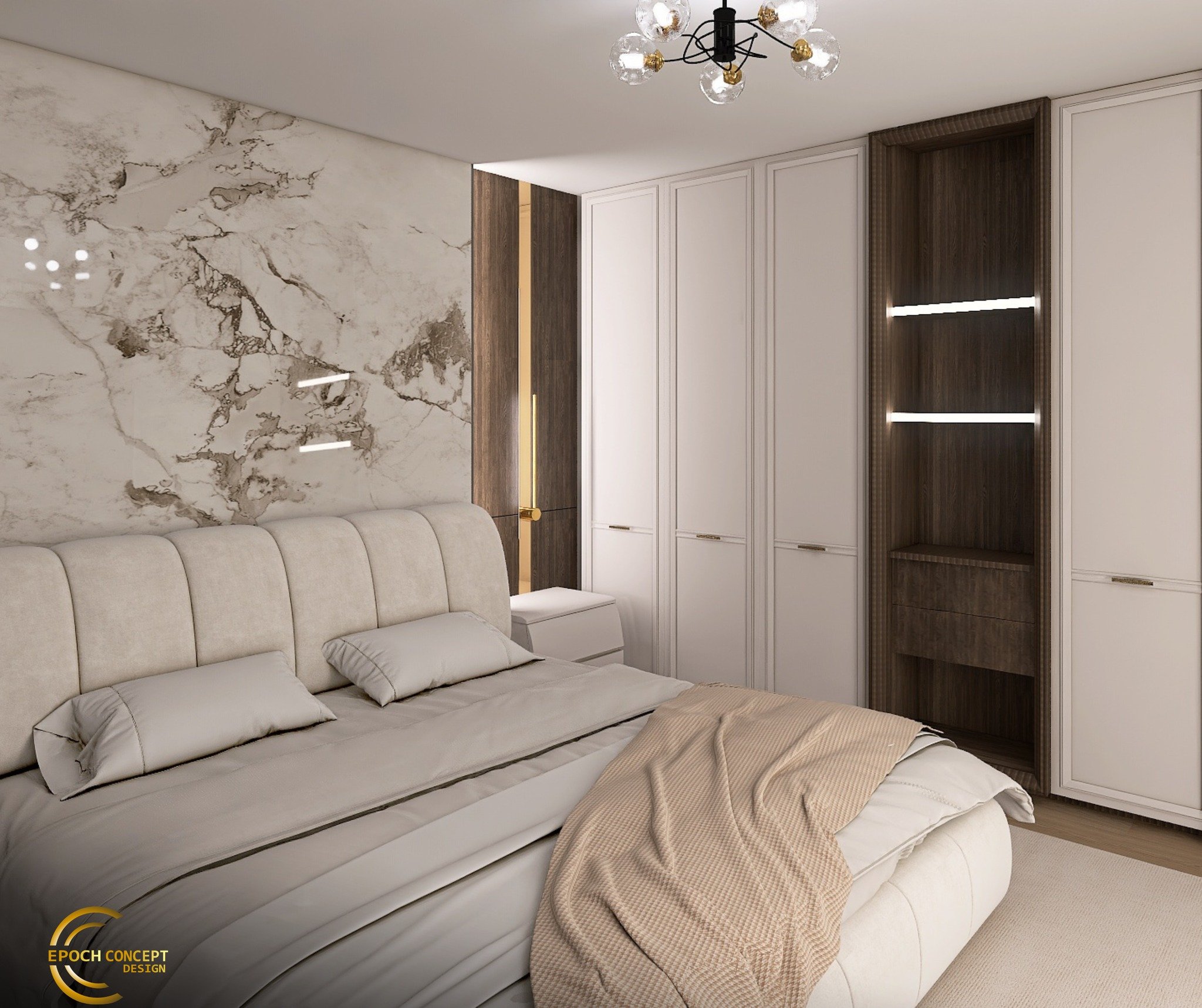 Dormitorul tău poate fi mai mult dec&acirc;t un loc de odihnă &mdash; poate deveni un spațiu elegant, funcțional și complet adaptat stilului tău de viață.

Amenajarea aceasta este g&acirc;ndită p&acirc;nă la cel mai mic detaliu pentru a oferi confort