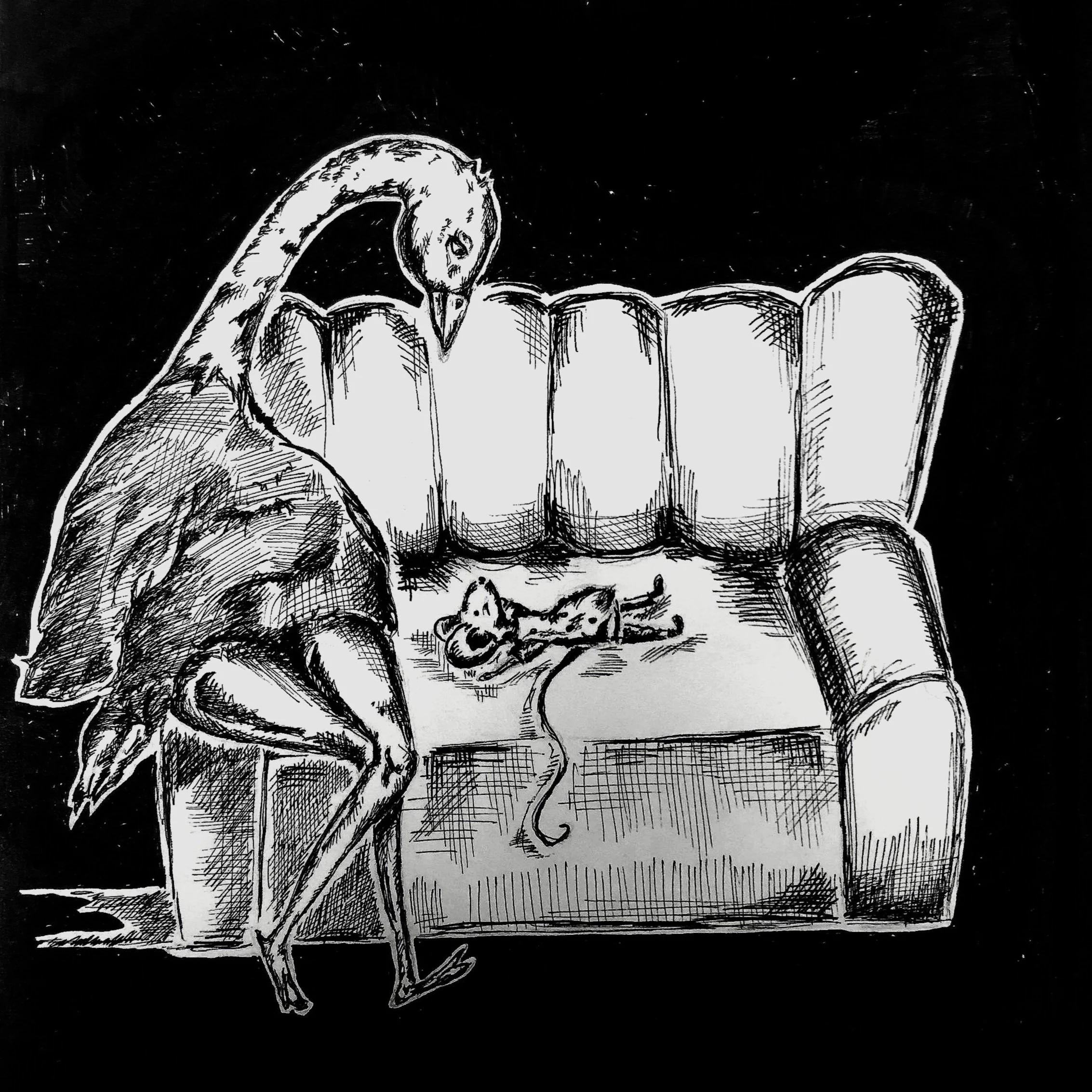 Ink on paper, 21x30 cm, reworked in 2020