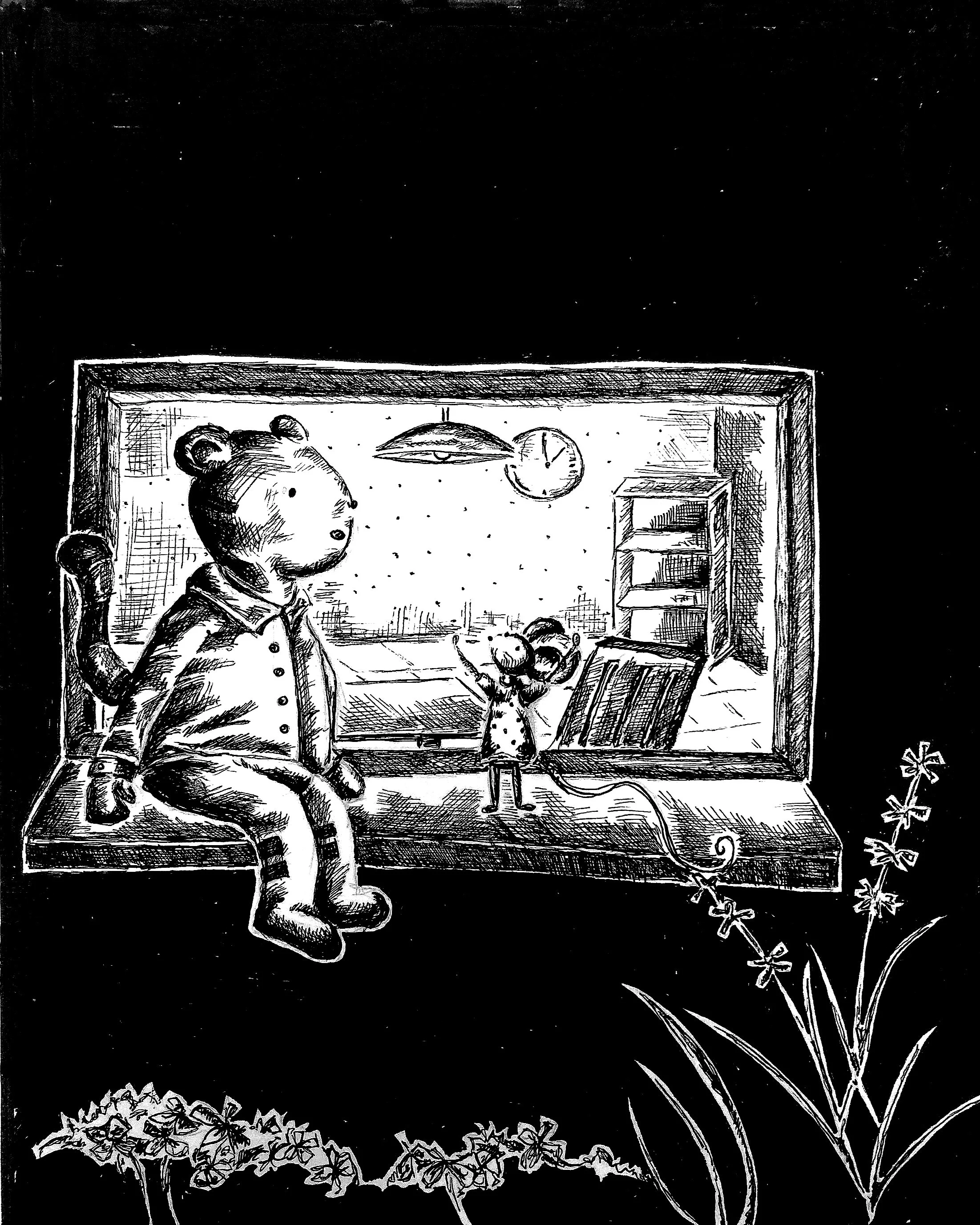 Ink on paper, 21x30 cm, reworked in 2020