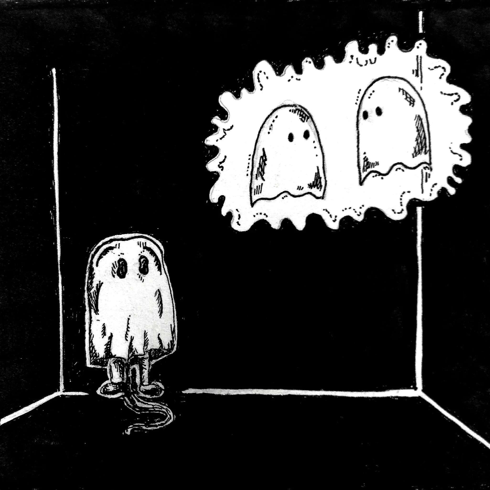 How to fit it, Ink on paper, 15x21 cm, 2023