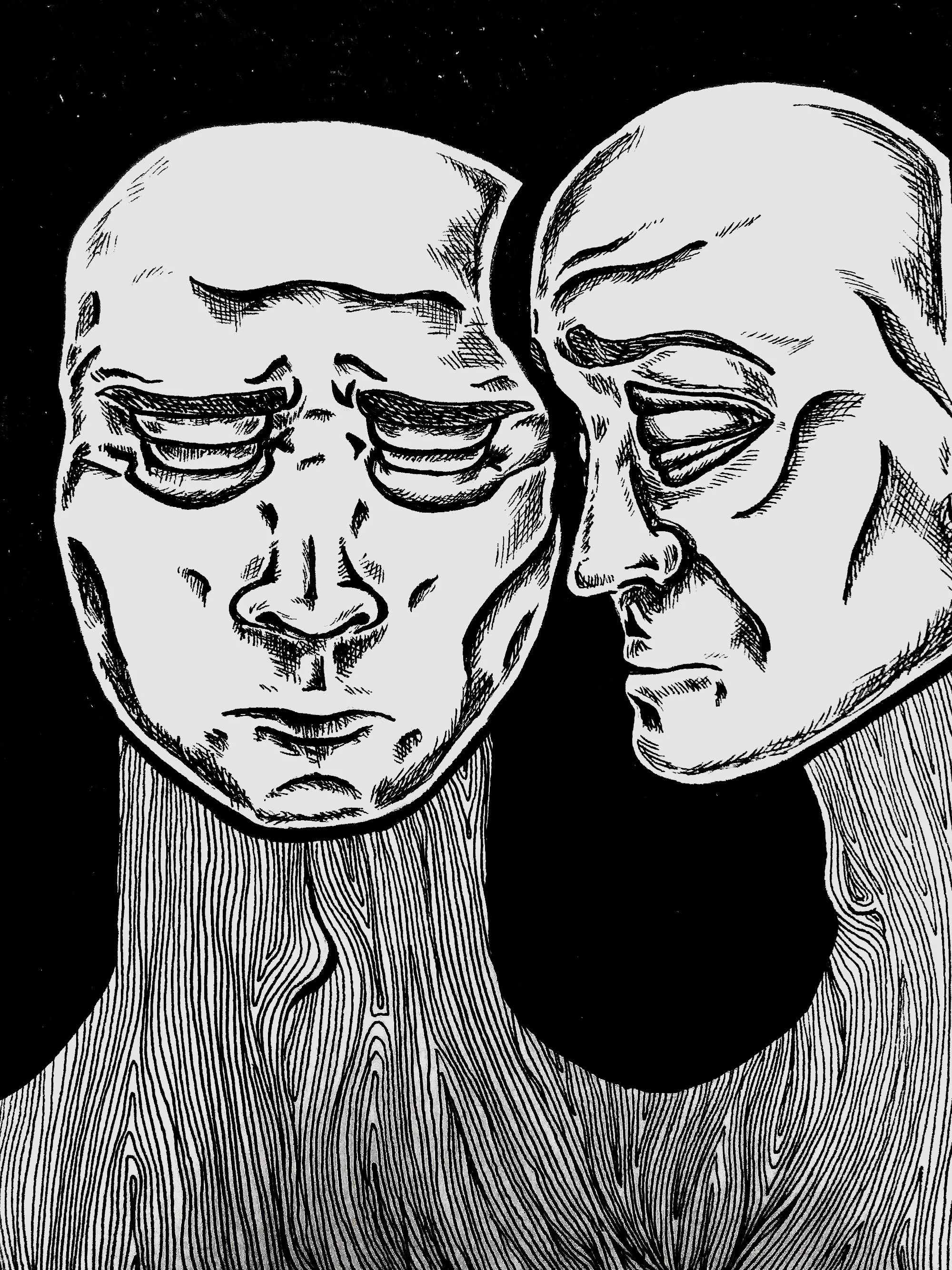 Pinheads No. 5 and 6., Ink on paper, 21x30 cm, 2020