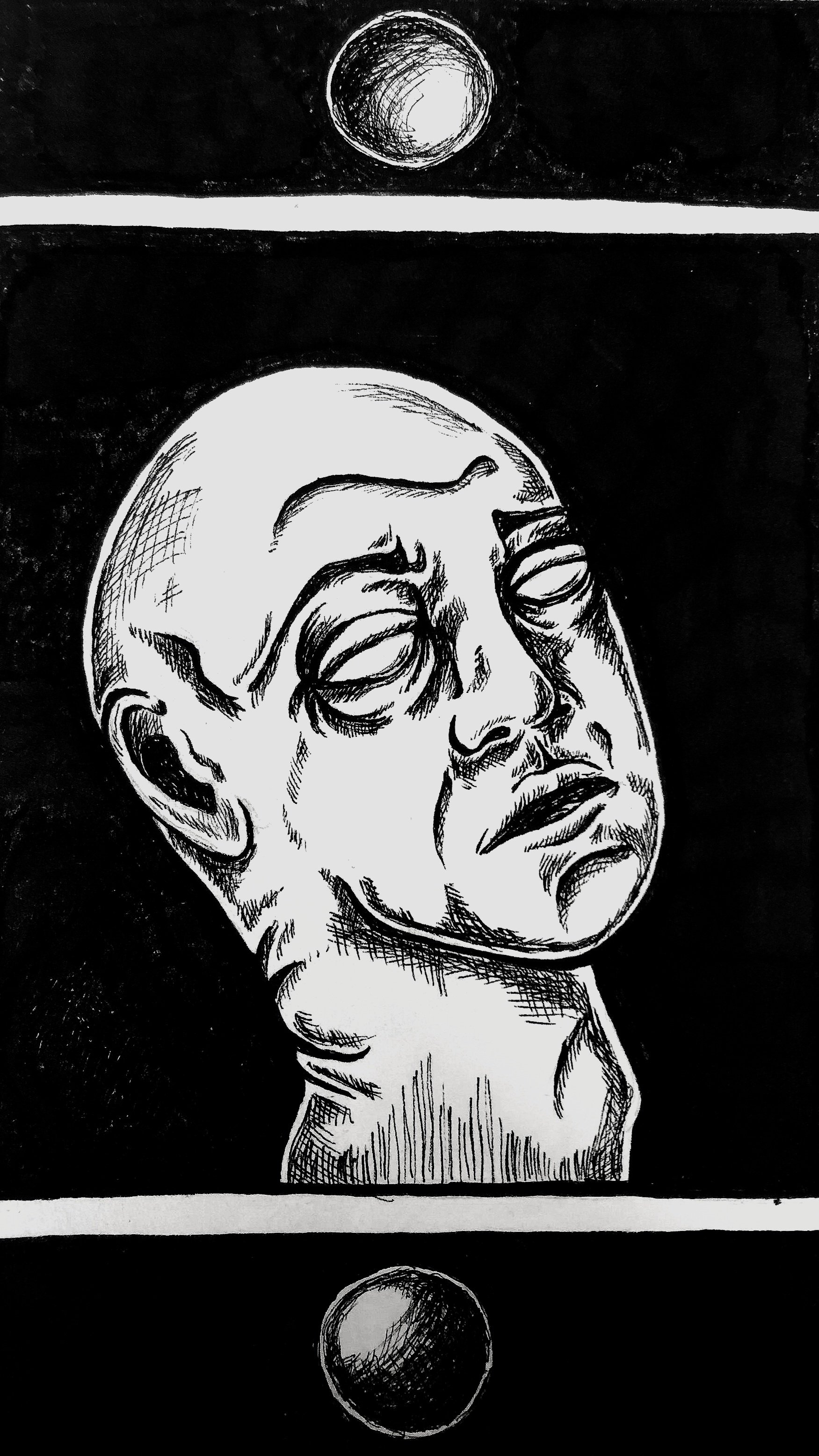 Pinhead No. 4, Ink on paper, 21x30 cm, 2020