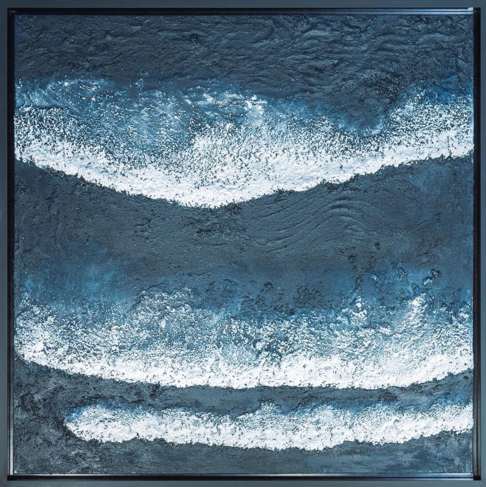 2023, Waves, 80 x 80 cm, Acrylique et sable sur toile