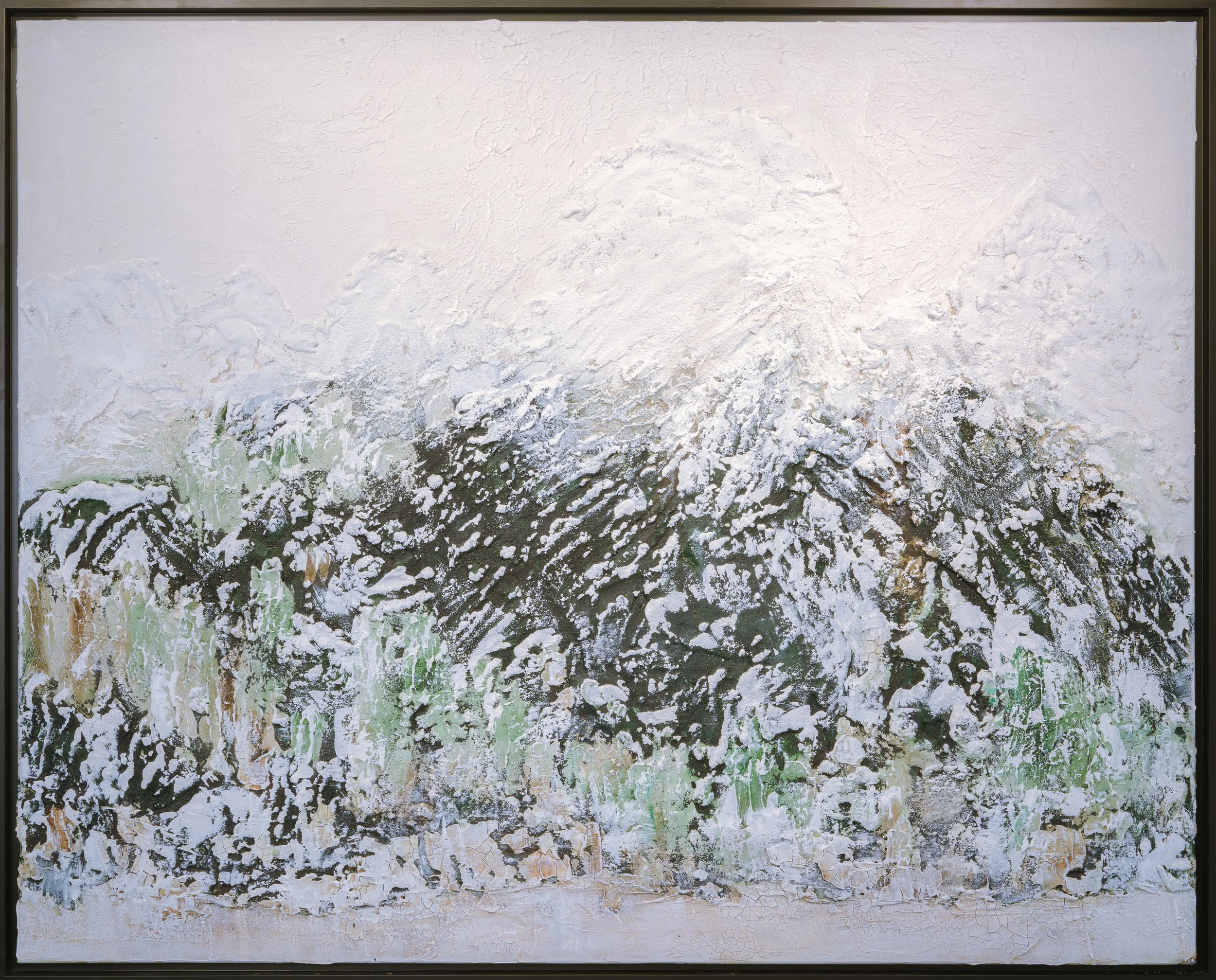 2023, White, Acrylique et sable sur toile 150 x 130 cm