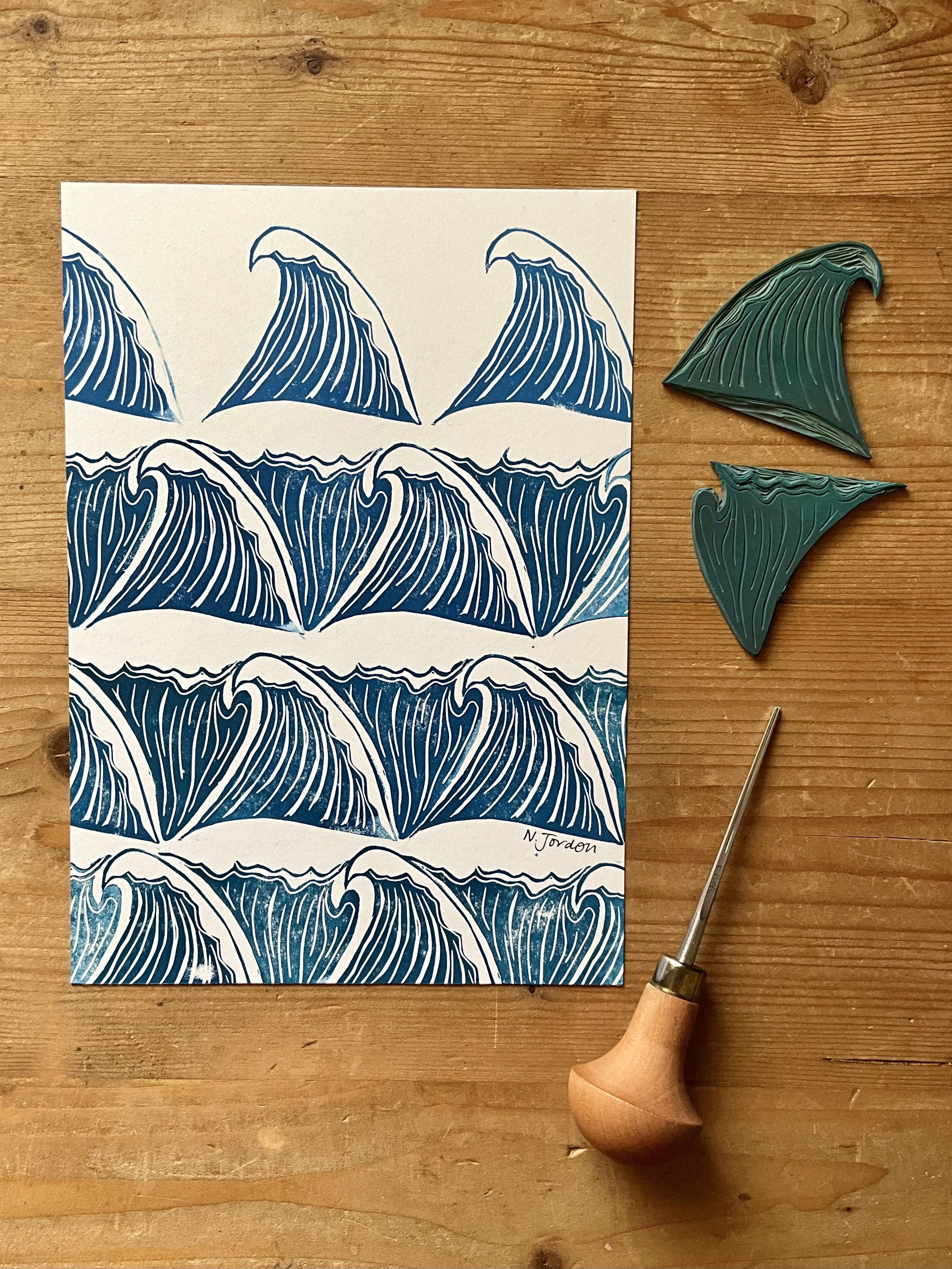 Waves print, A5