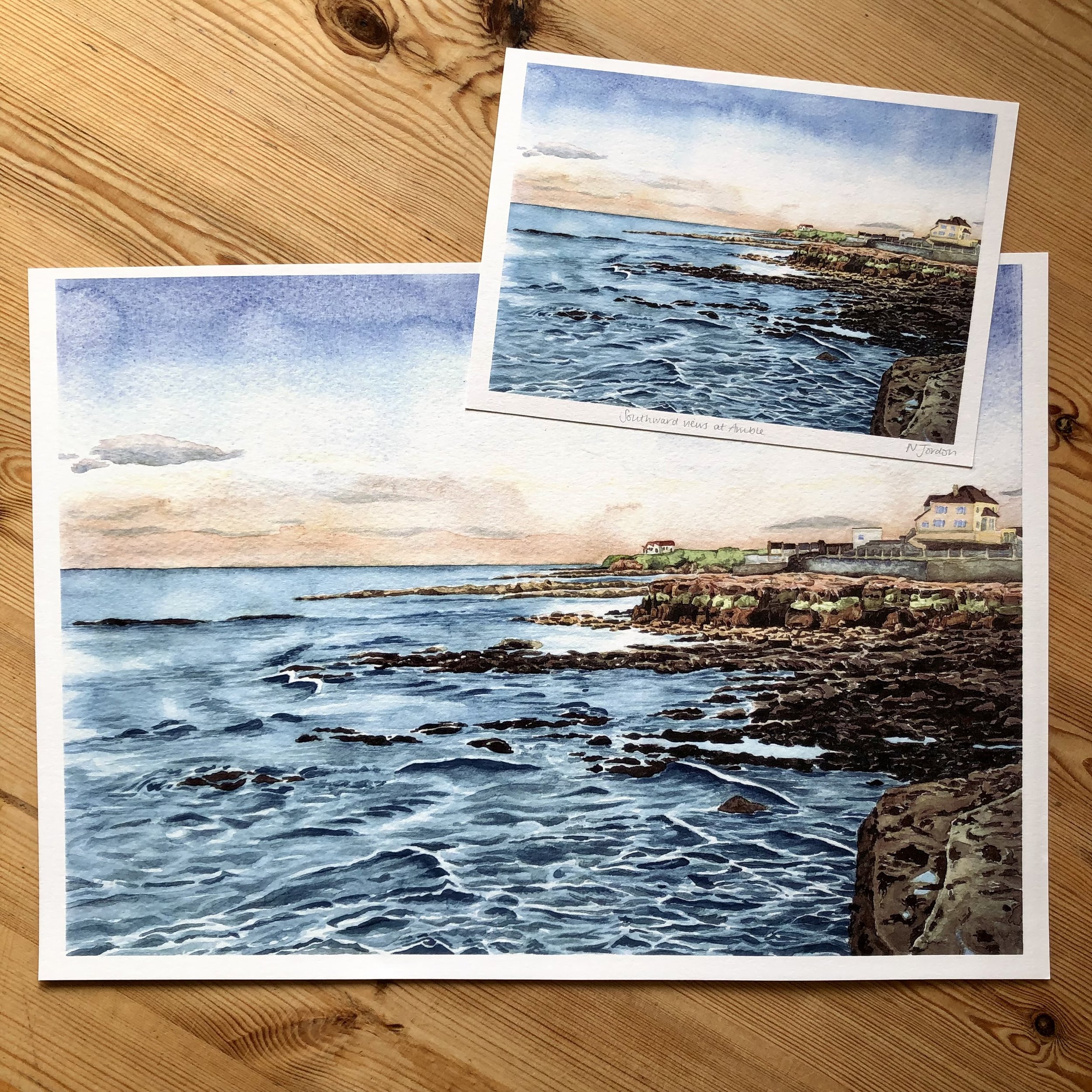 A5 and A3 prints of ‘Southward views at Amble’