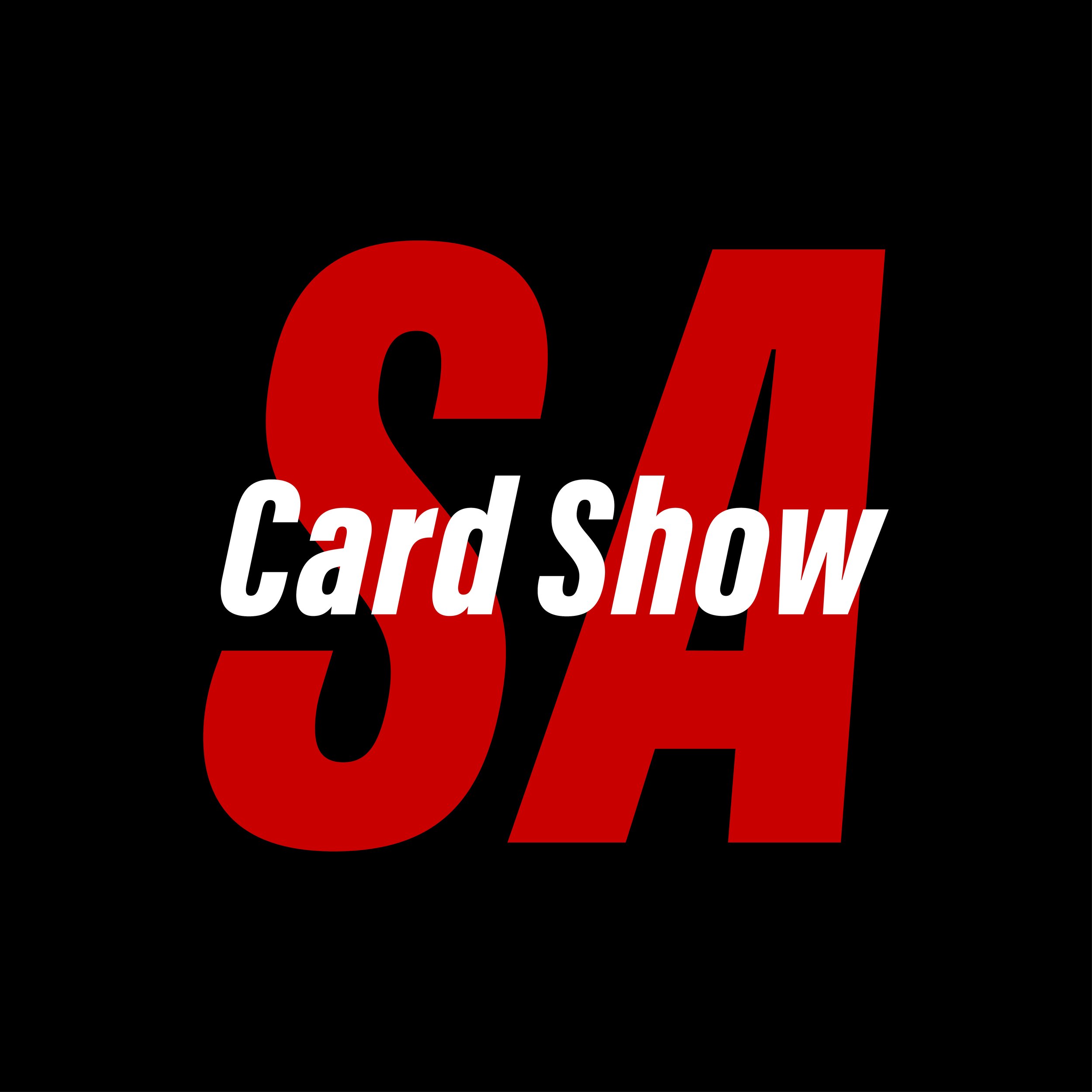Black background with red and white text reading 'S4 Card Show' in bold, stylized font.
