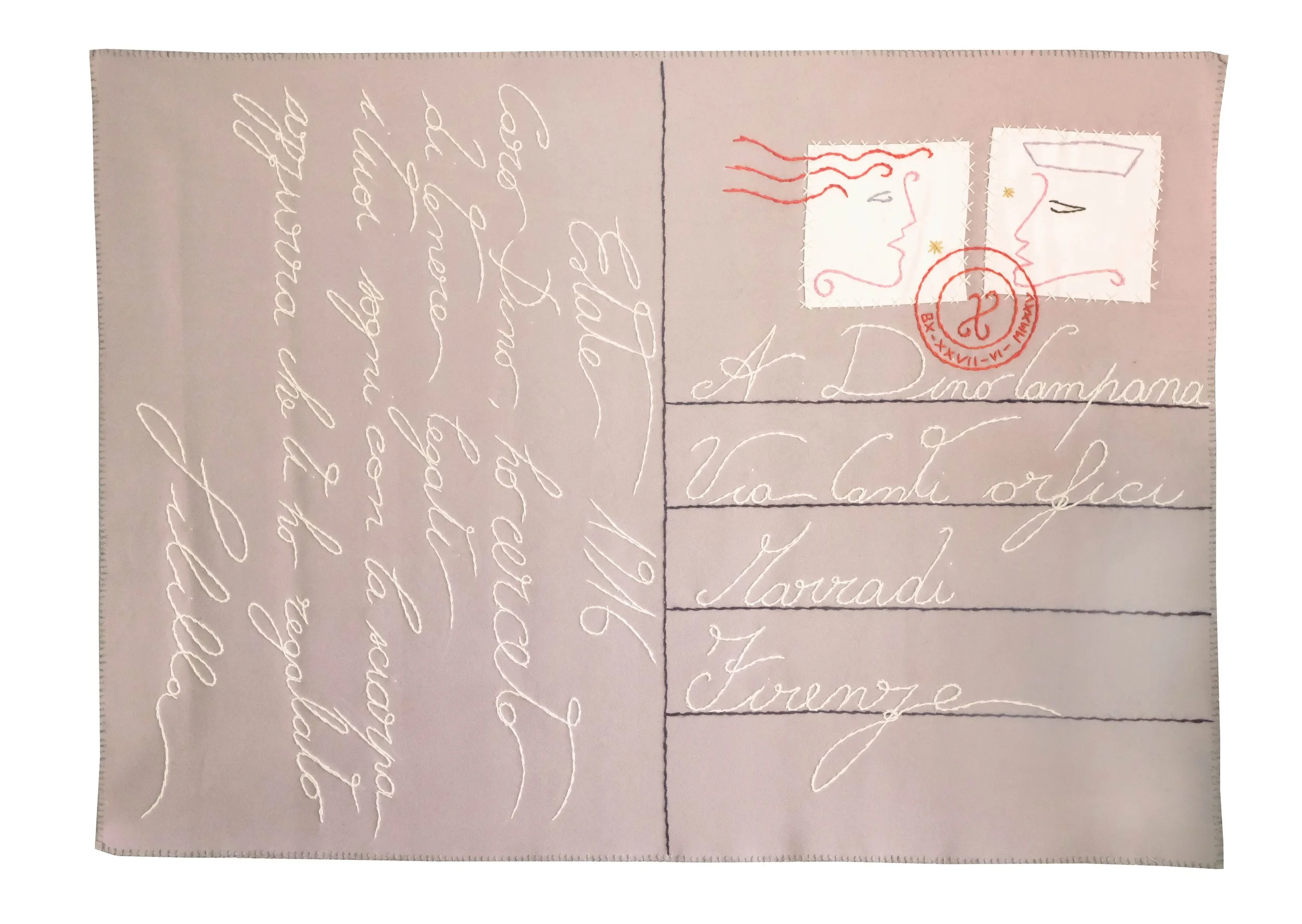 OMAGGIO A CAMPANA in feltro 160x220 cm