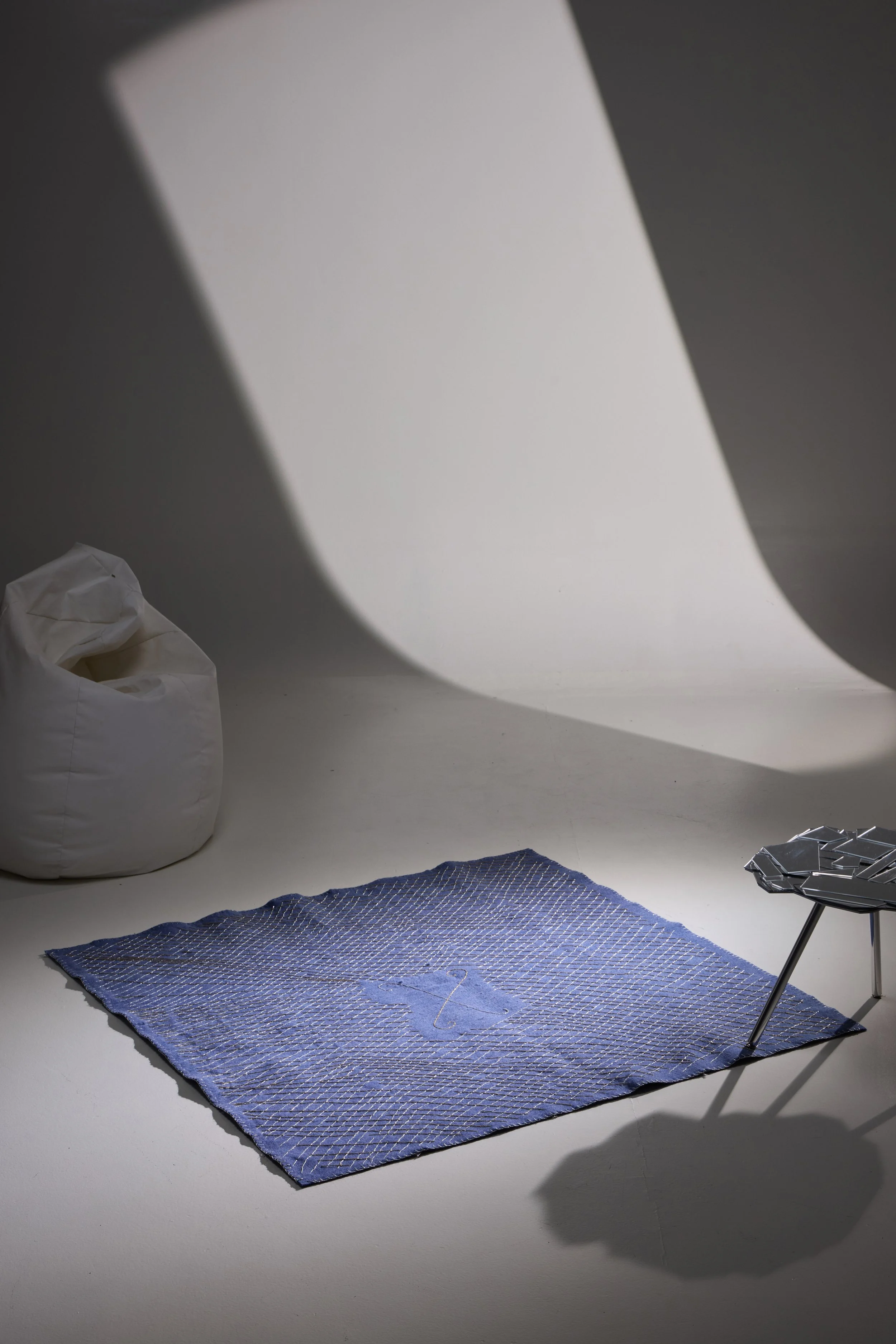 CA' CAPPELLO in feltro con filo argento e oro 150x200 cm DETTAGLIO