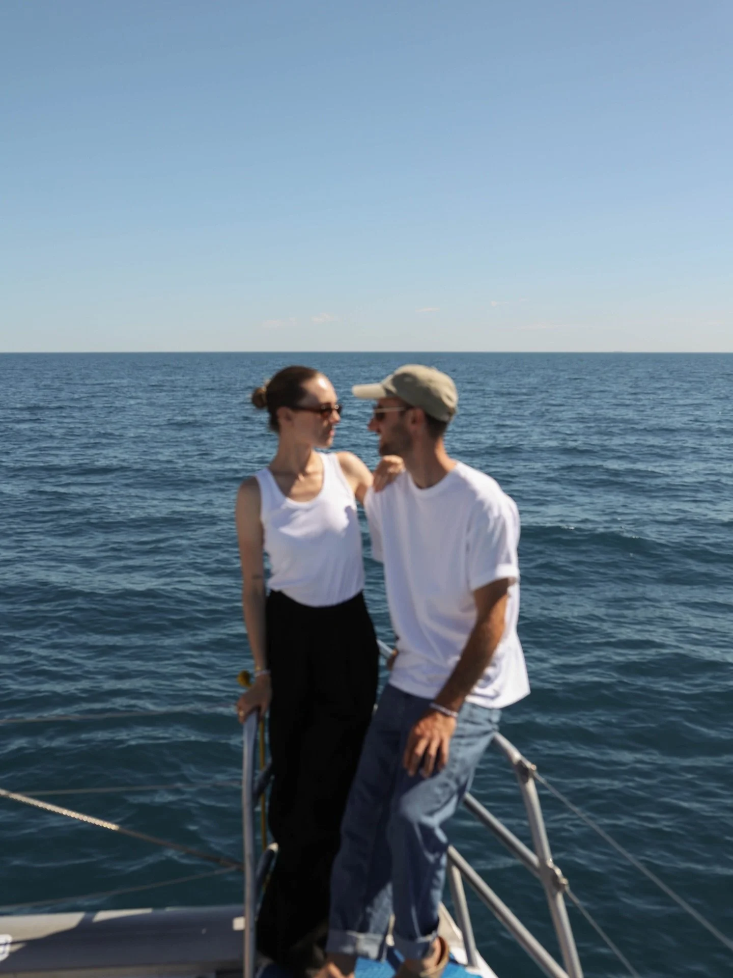 Back onboard @temptationsailing for their wild dolphin tour 🌊 it&rsquo;s not our first time and won&rsquo;t be our last, we love this experience so much. This time it was so fun being out on the water with friends, and feeling extremely lucky a baby