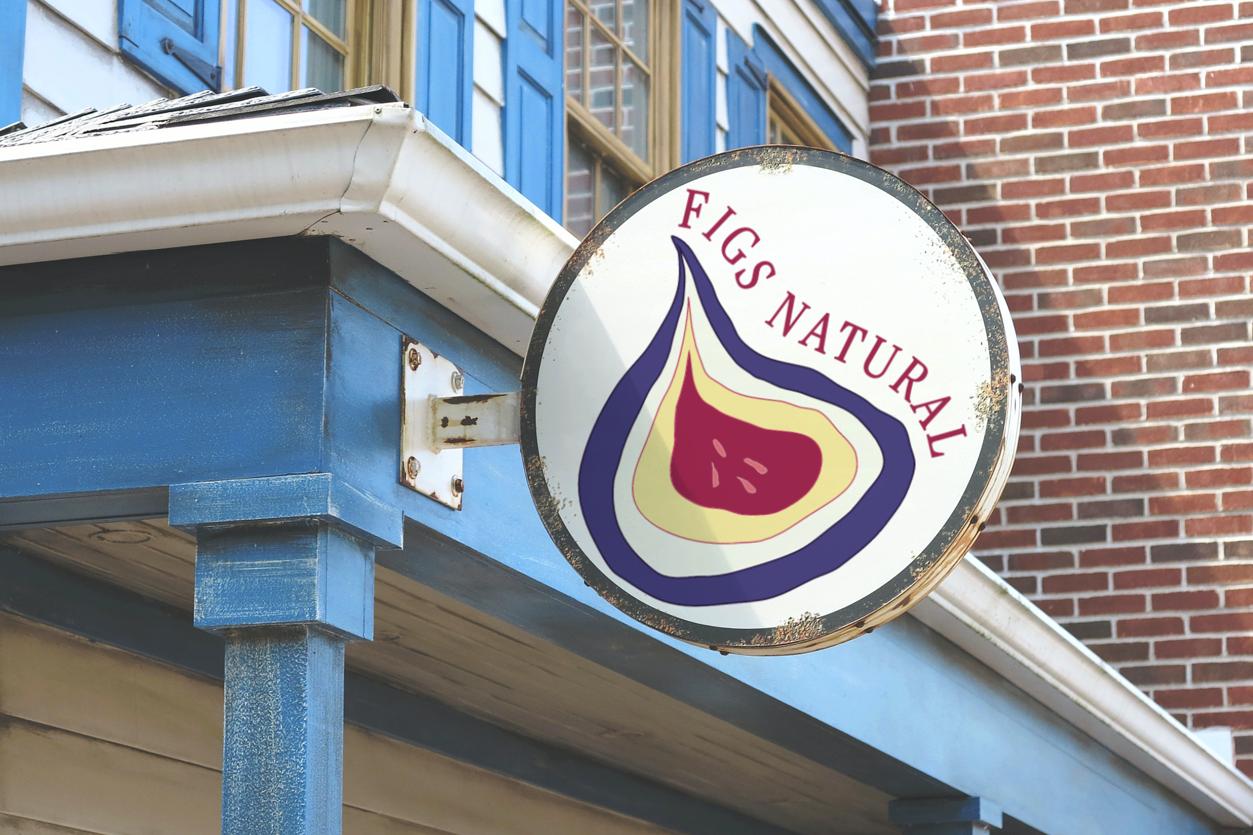 Figs Natural store front pop-out sign